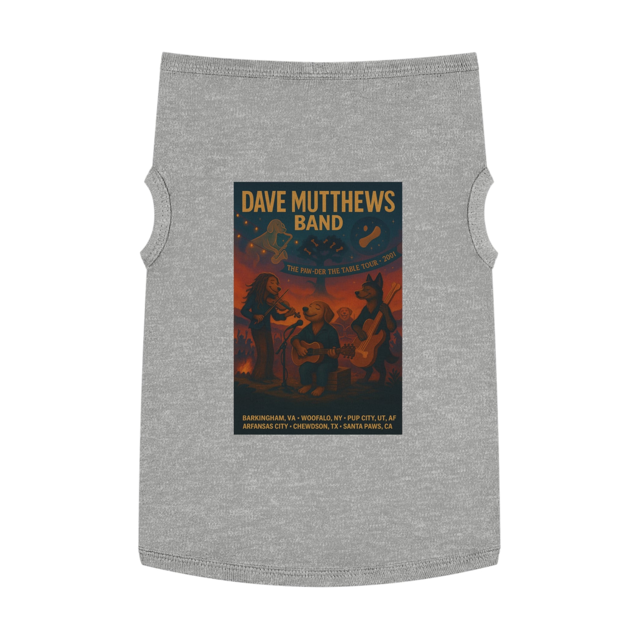 Dave Mutthews Band Pet Tank Top-- Funny Parody Shirt for Dog Lovers