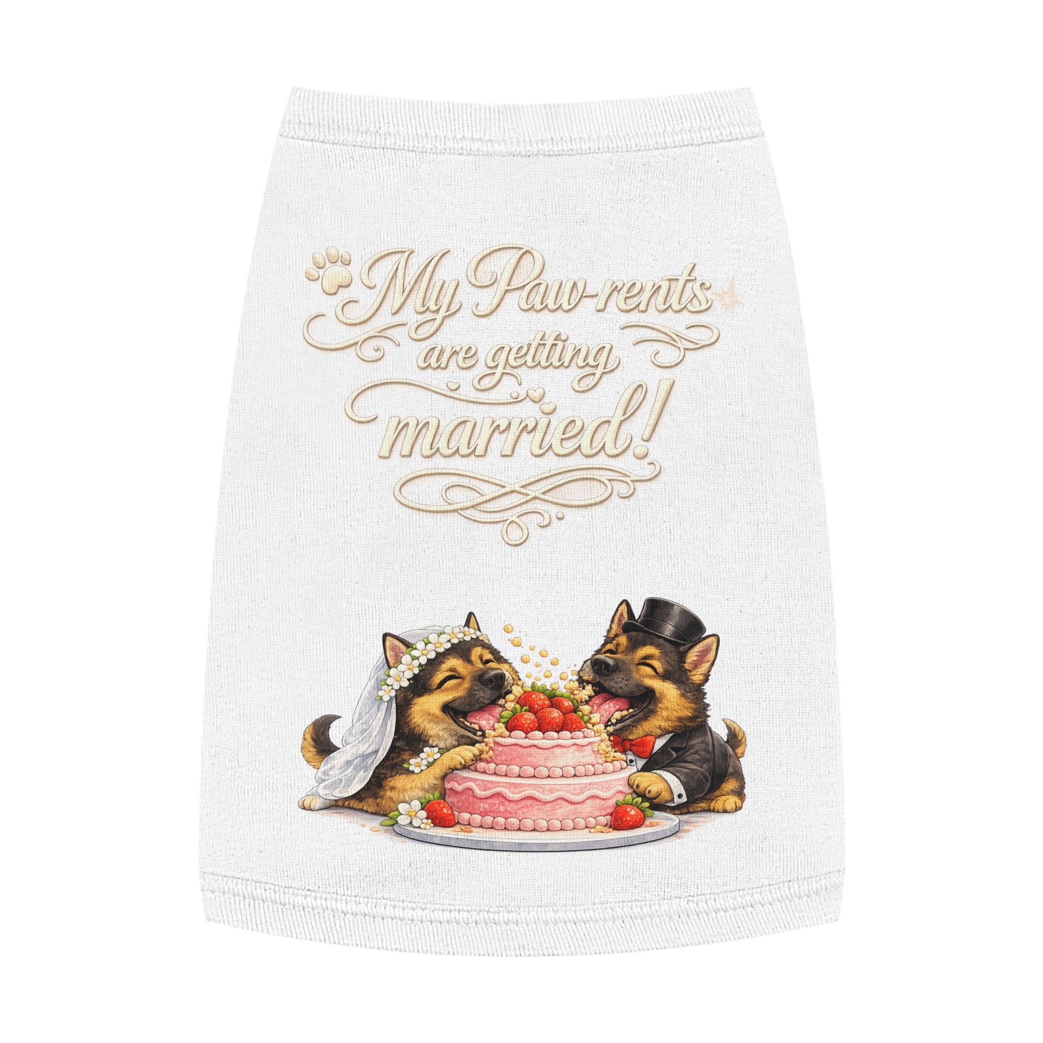 Engagement Gift for Dog Lovers -- My Pawrents Are Getting Married Dog Shirt Wedding Gift (German Shepherd)