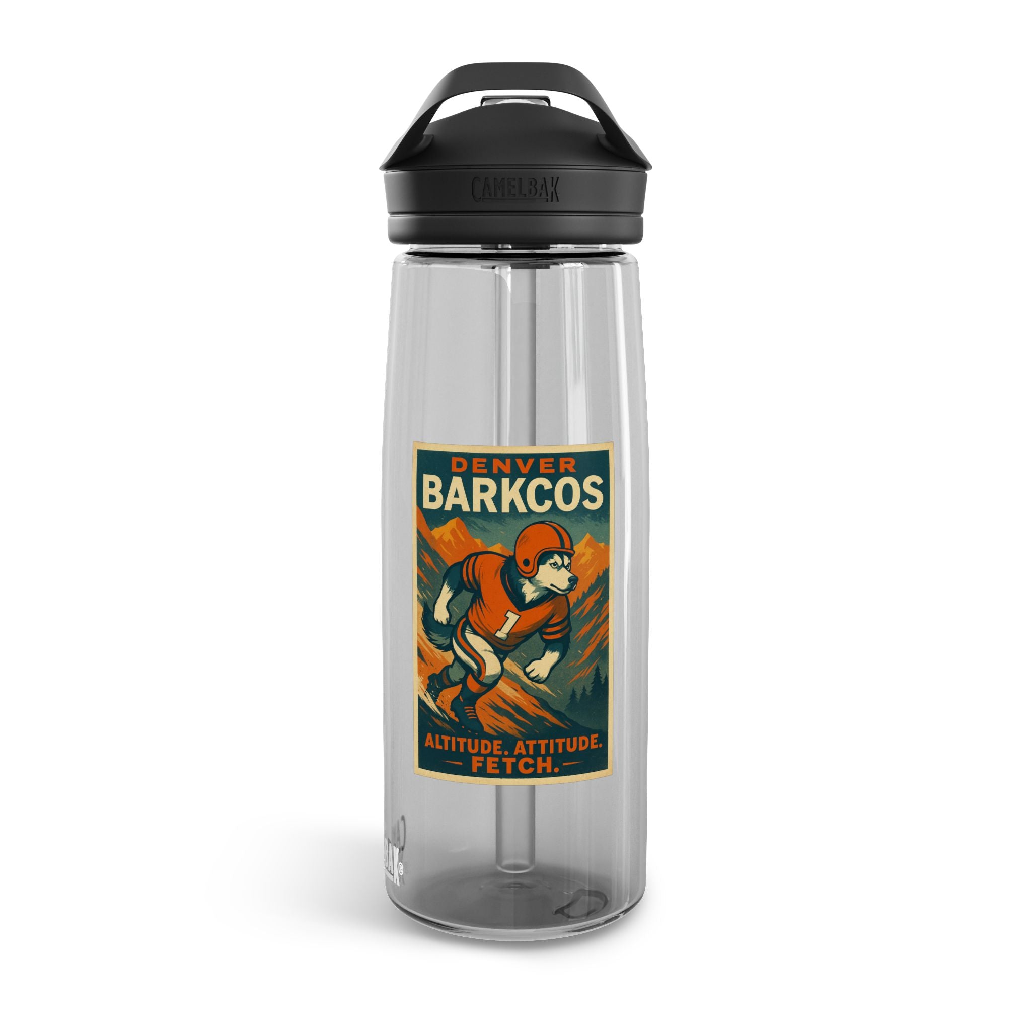 Denver Barkcos 25oz CamelBak Water Bottle – Funny Dog Football Team Gift