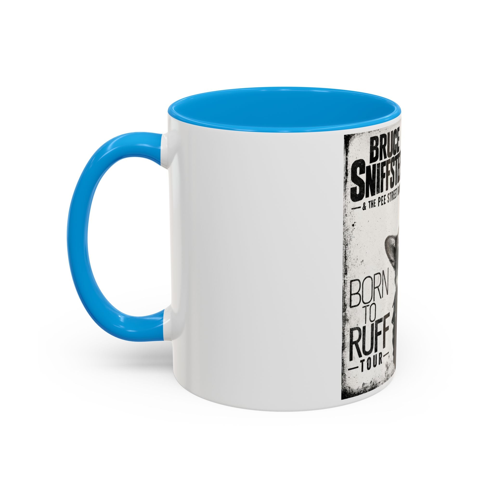 Bruce Sniffsteen & the Pee Street Band Coffee Mug -- Funny Bruce Springsteen 2026 Tour Mug Parody