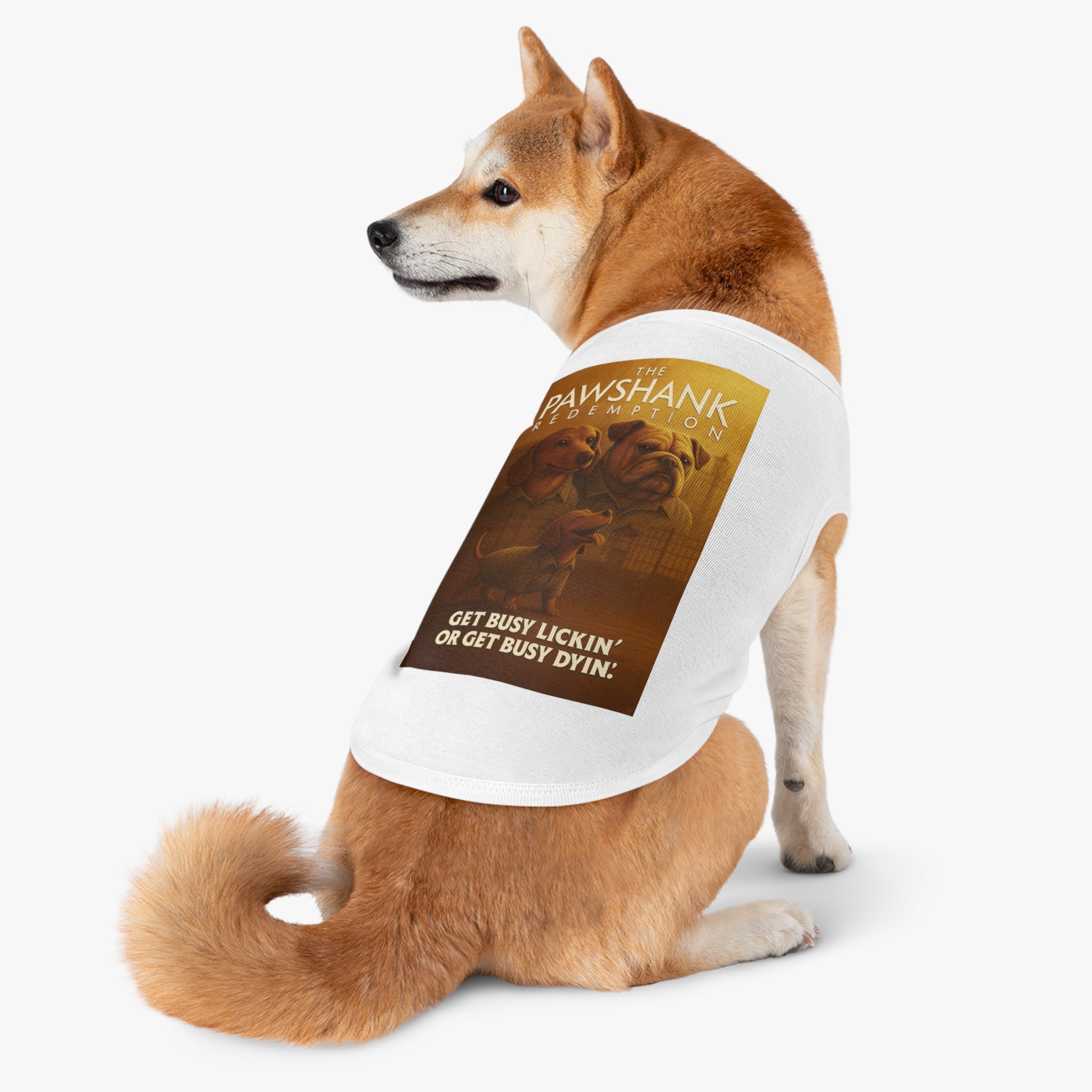 The Pawshank Redemption Pet Tank Top-- Funny Parody Shirt for Dog Lovers