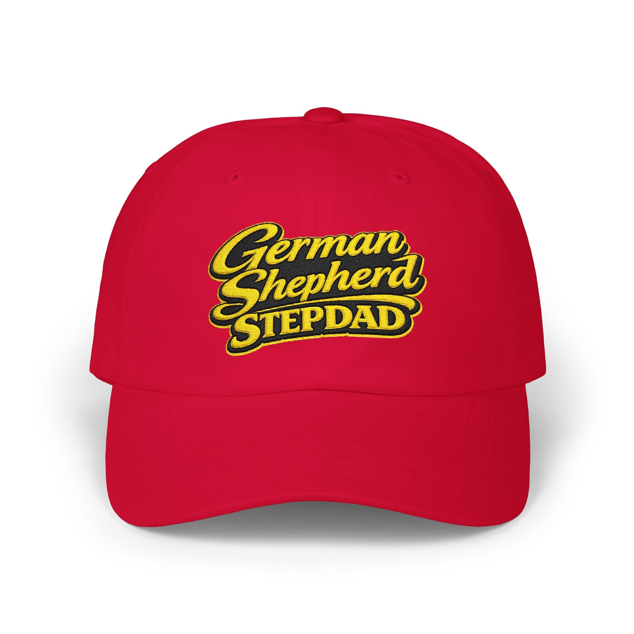 German Shepherd Stepdad Dad Cap — Embroidered Baseball Hat for Dog Lovers