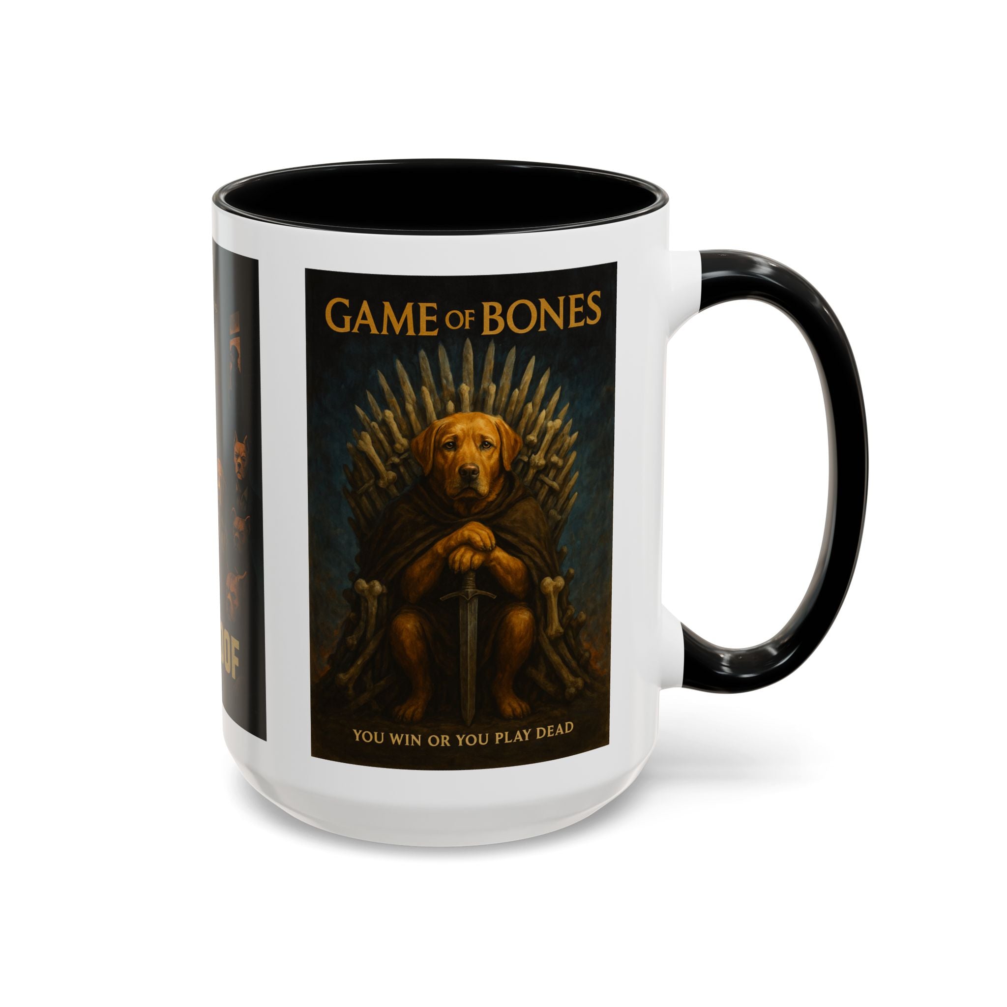 Golden TV Classics Dog Parody Coffee Mug – Mad Men, The Wire & Game of Thrones