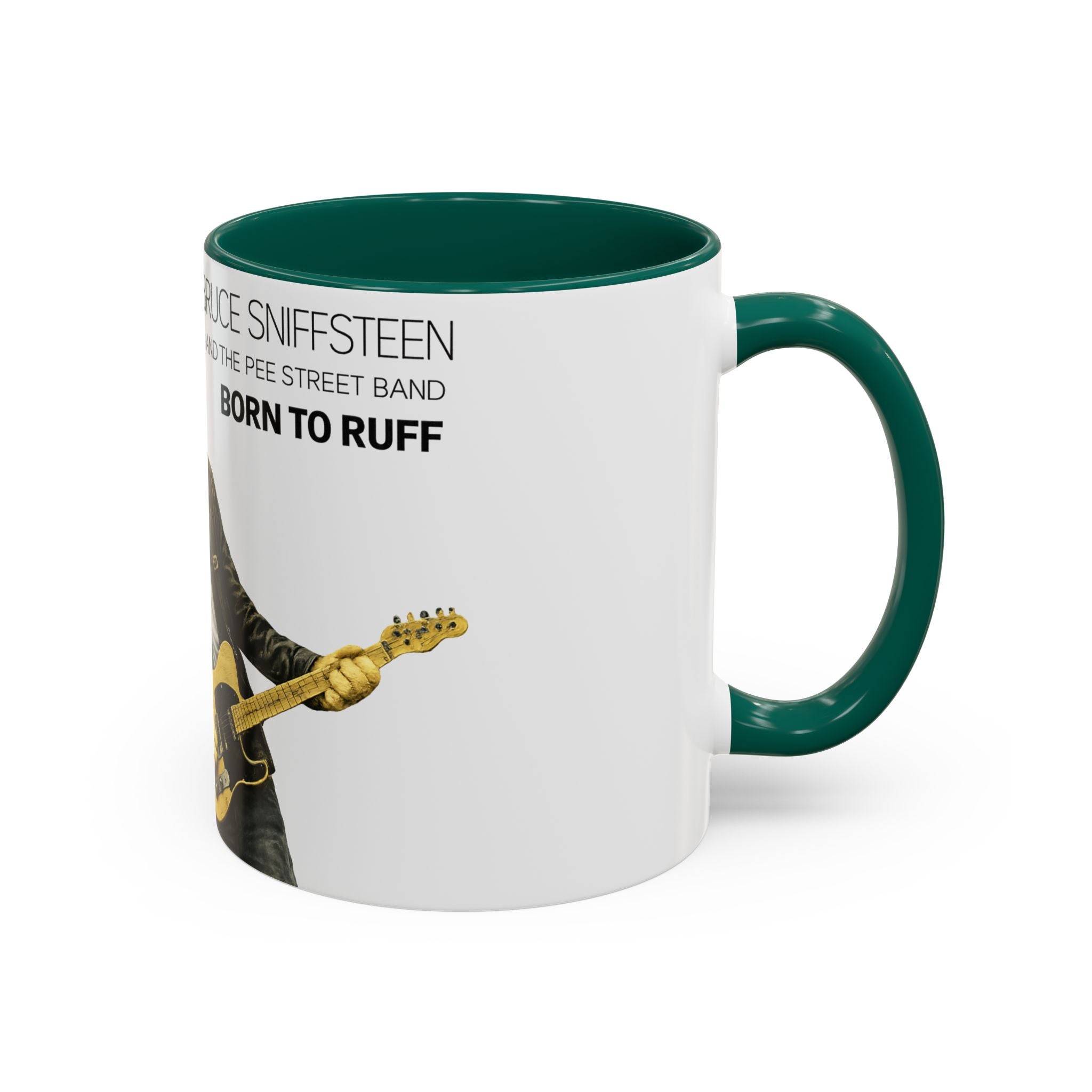 Bruce Sniffsteen & the Pee Street Band Coffee Mug -- Funny Bruce Springsteen 2026 Tour Mug Parody