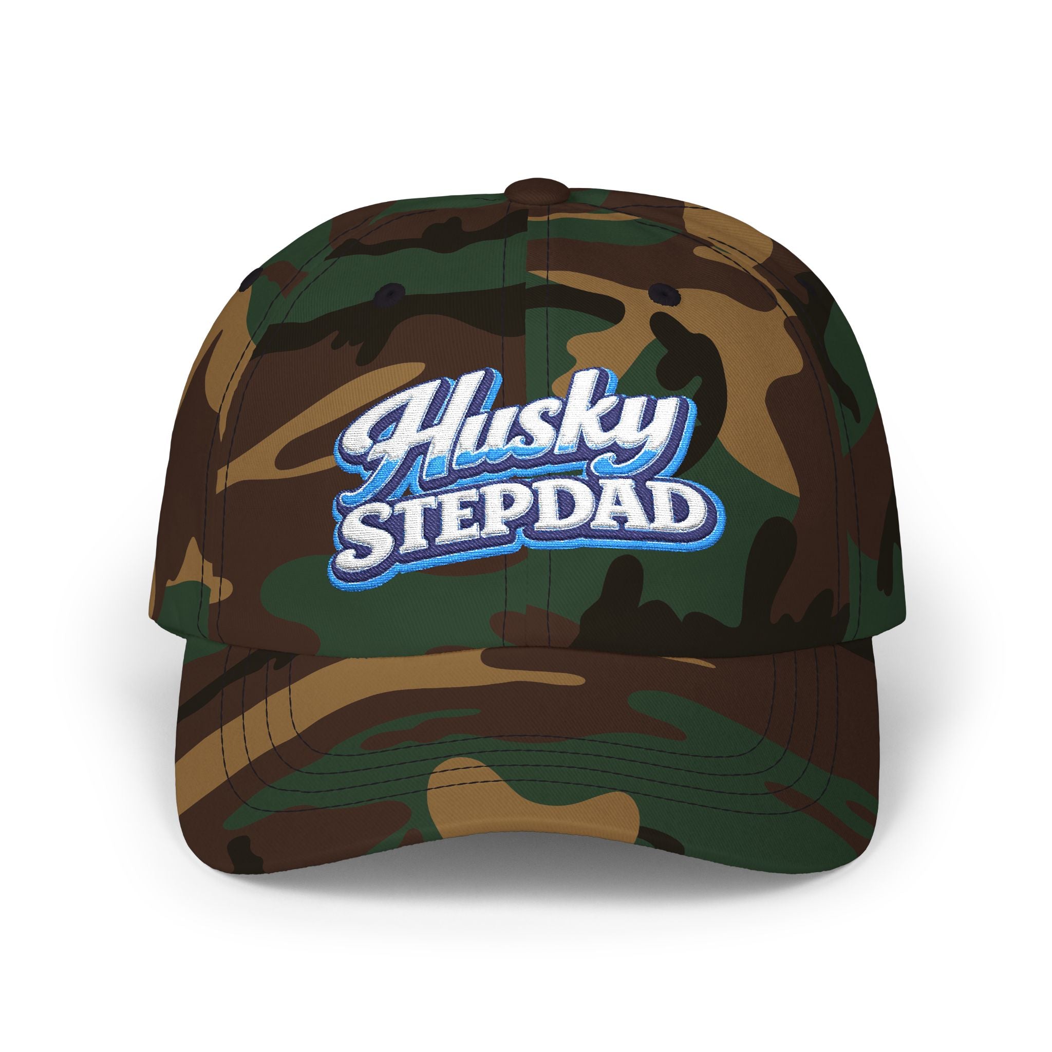 Husky Stepdad Dad Cap — Embroidered Baseball Hat for Dog Lovers