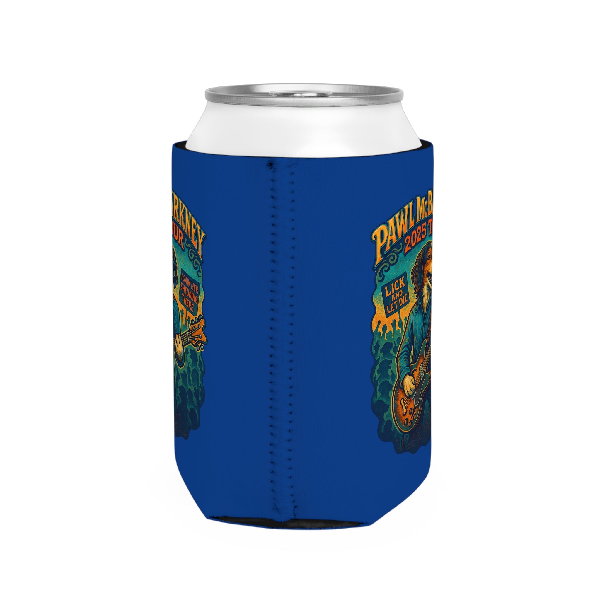 Pawl McBarkney Koozie - Paul McCartney 2025 Tour Merchandise Dog Parody Can Cooler