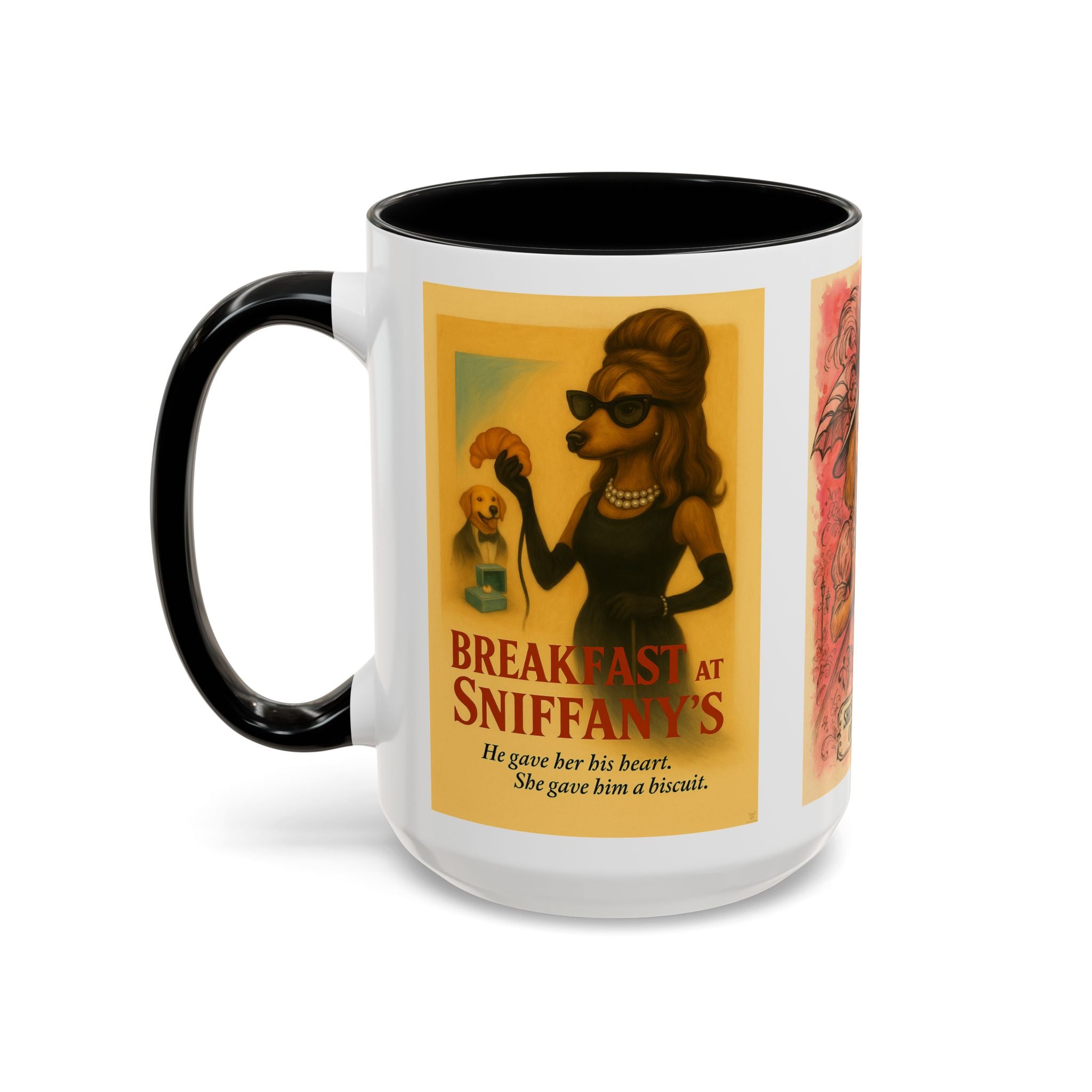 Audrey Hepburn Dog Parody Mug – Funny Gift for Classic Movie Lovers