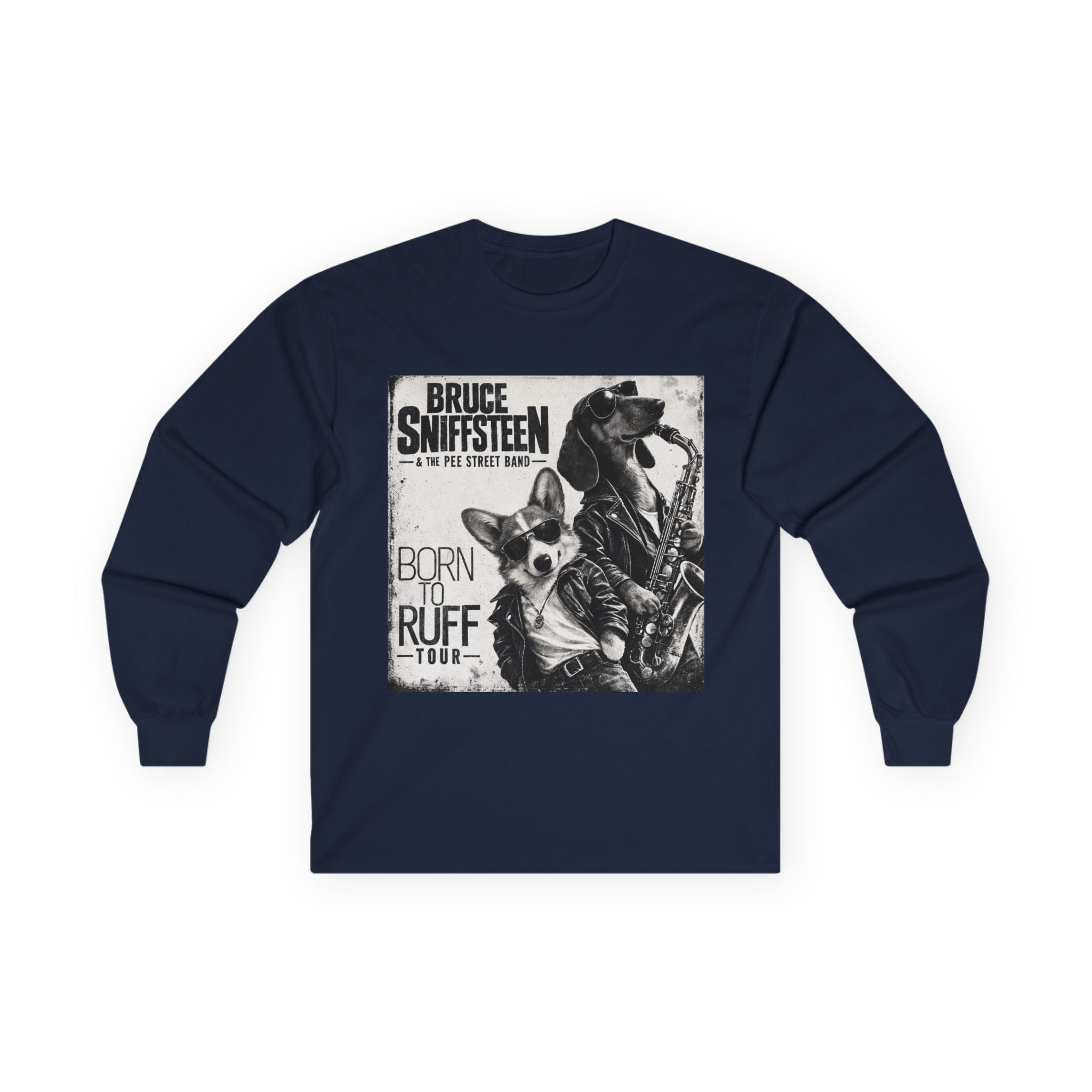 Bruce Sniffsteen & the Pee Street Band Longsleeve Shirt -- Funny Bruce Springsteen 2026 Tour Shirt Parody