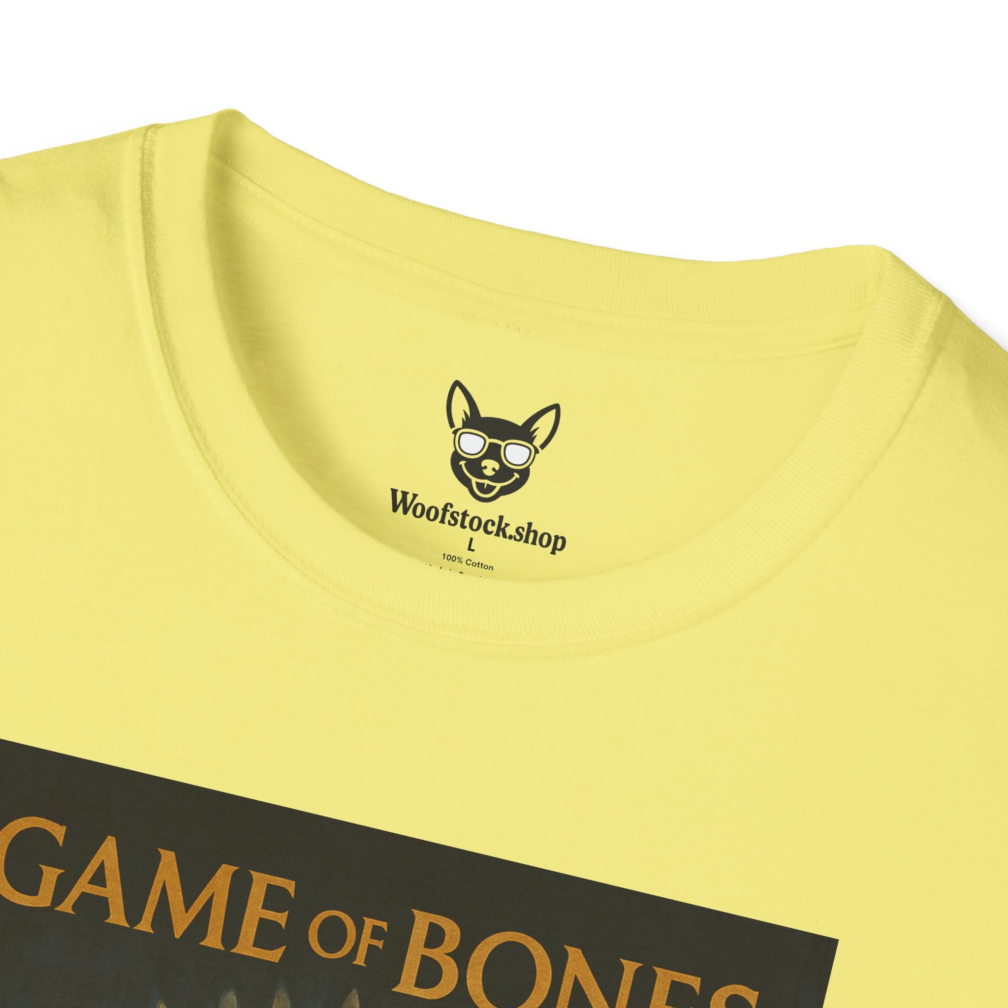 Game of Thrones TV Poster Dog Parody Unisex Softstyle T-Shirt -- Funny Dog Tee for TV and Dog Lovers