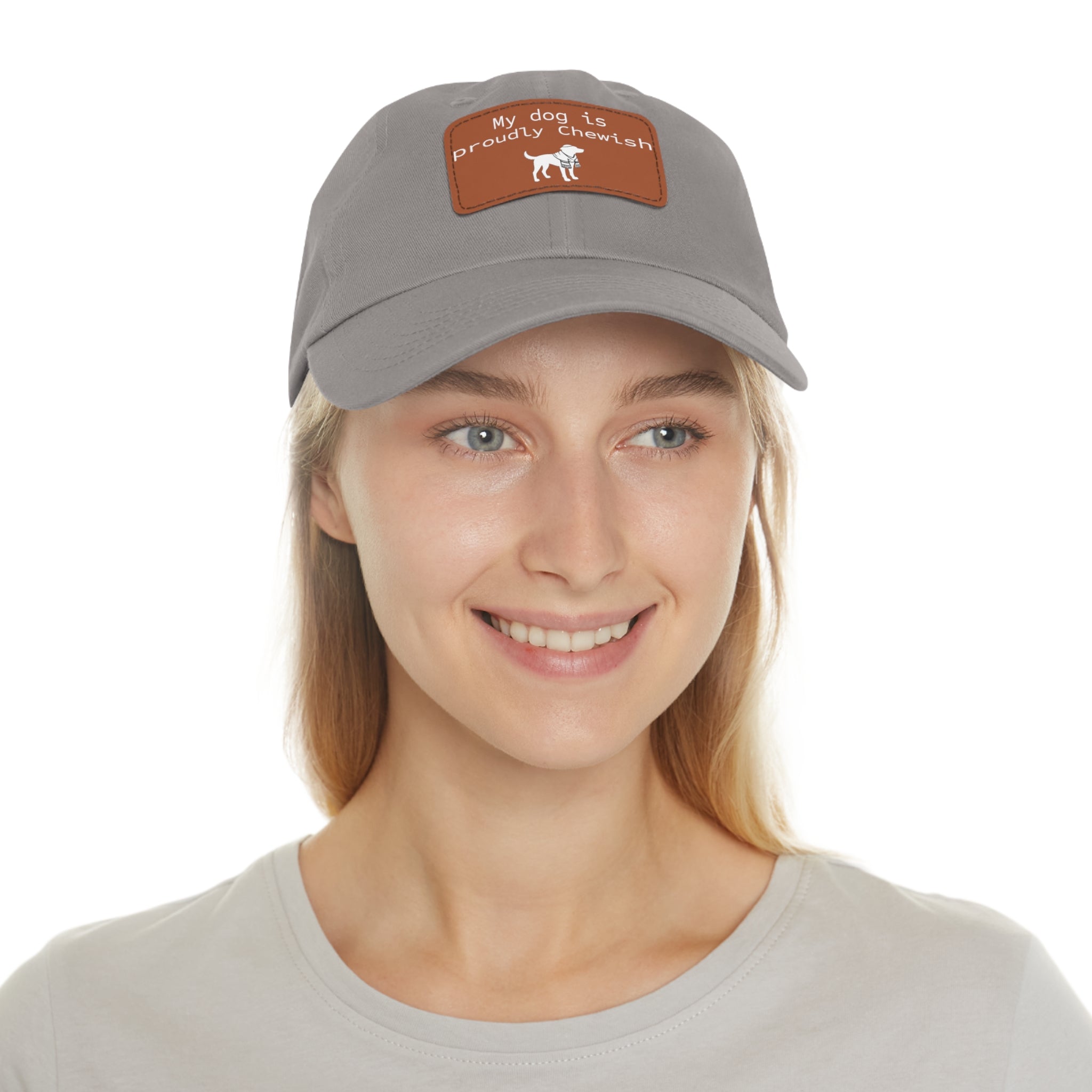 My Dog is Proudly Chewish Hat with patch -- Funny Hat for Dog Lovers