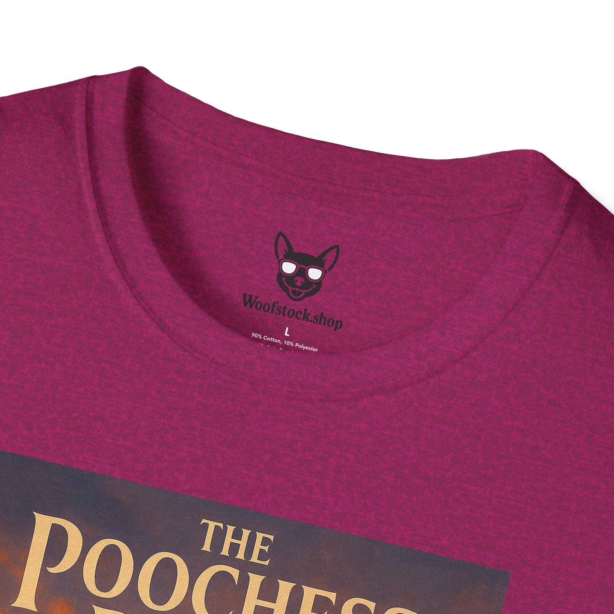 The Princess Bride Poster Dog Parody Unisex Softstyle T-Shirt -- Funny Audrey Hepburn Movie Tee for Film and Dog Lovers
