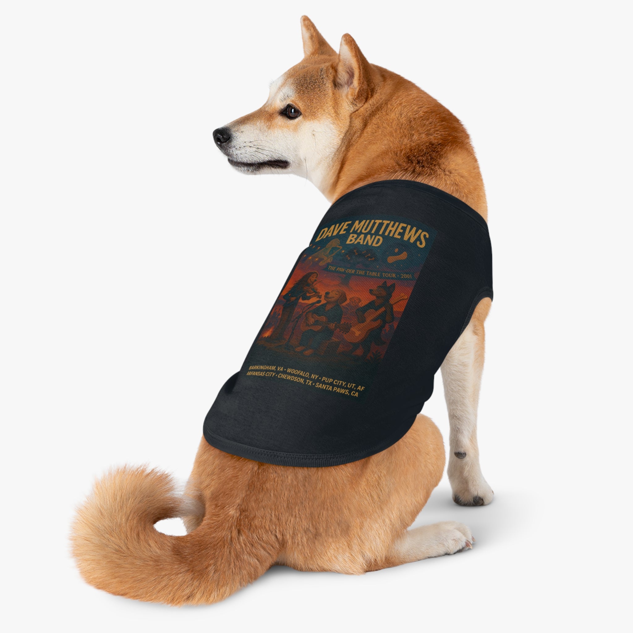Dave Mutthews Band Pet Tank Top-- Funny Parody Shirt for Dog Lovers