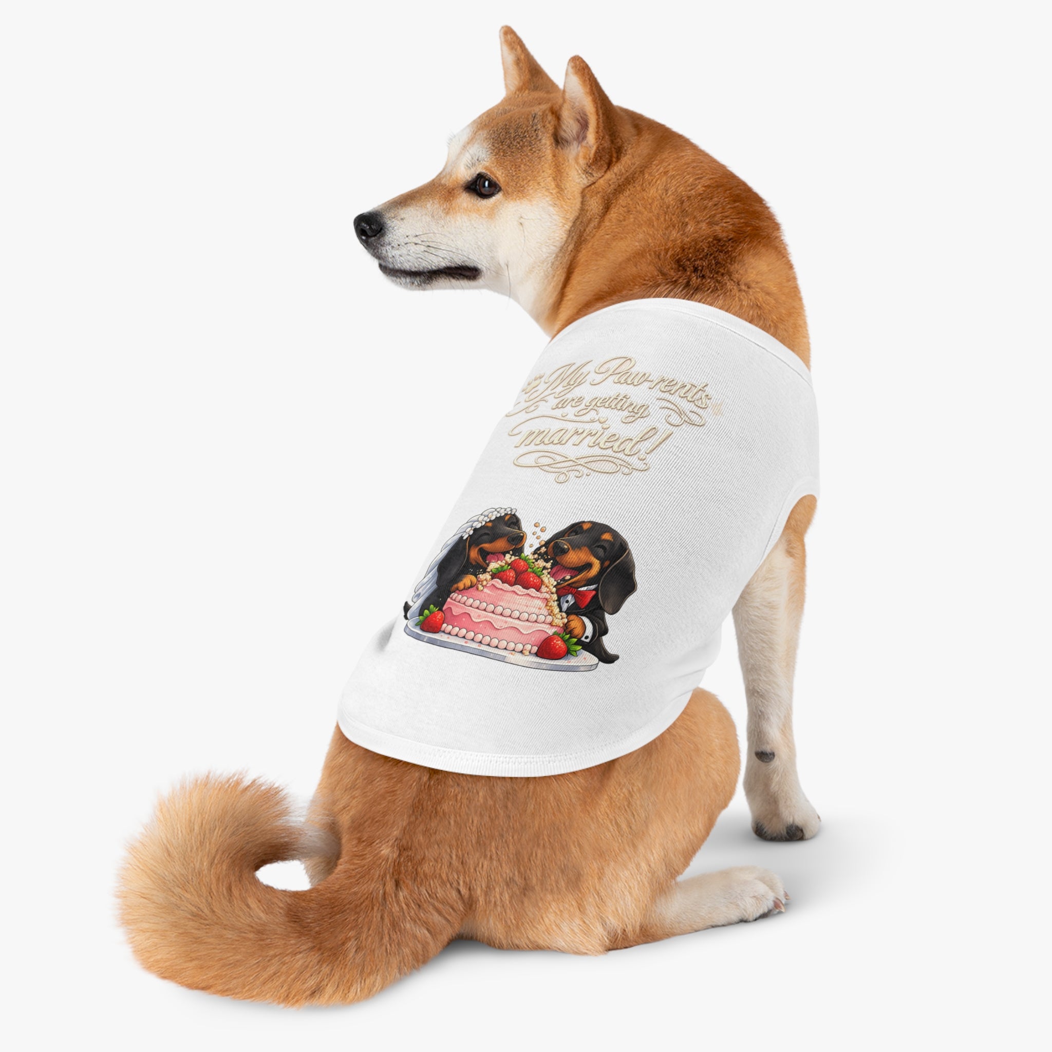 Engagement Gift for Dog Lovers -- My Pawrents Are Getting Married Dog Shirt Wedding Gift (Dachshund)