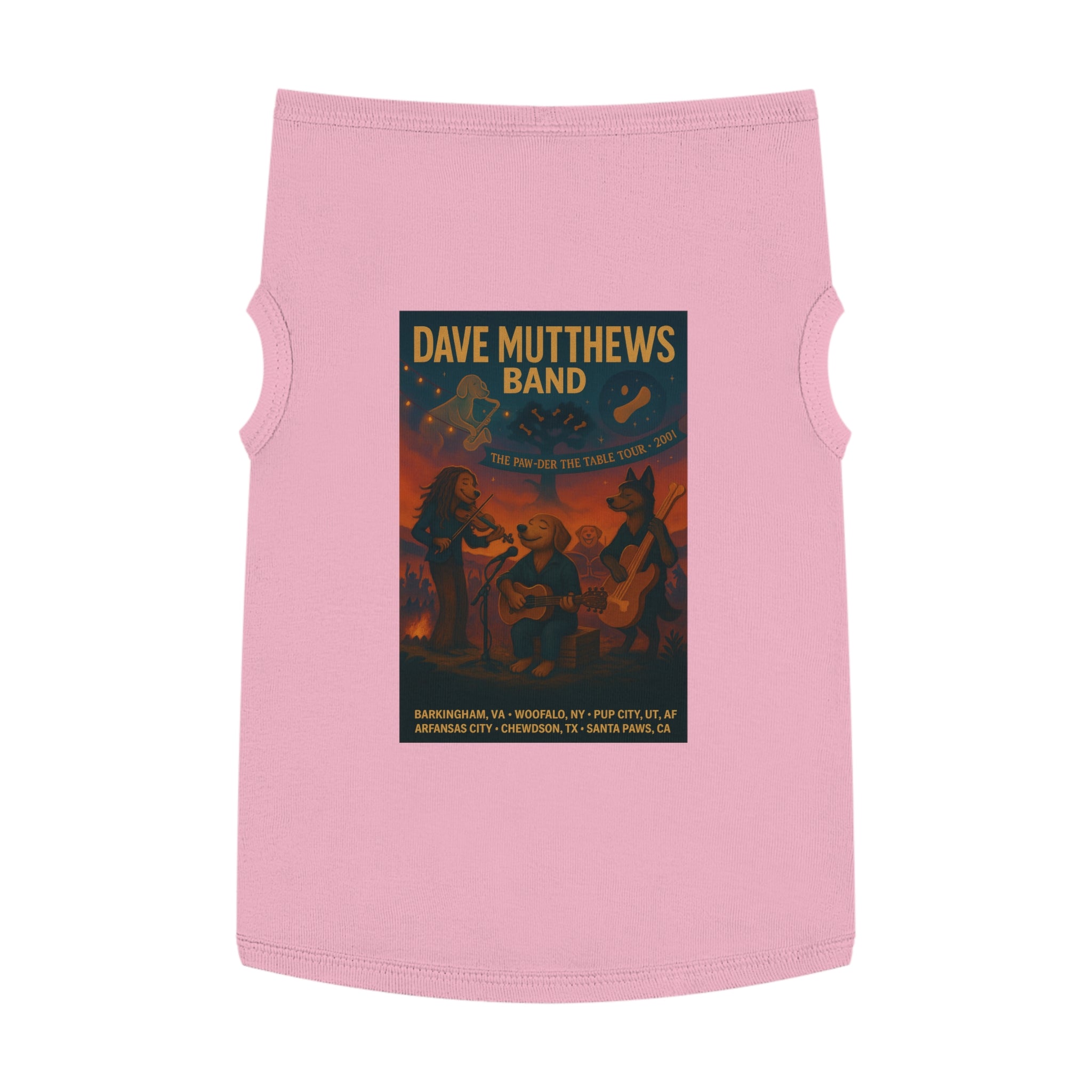 Dave Mutthews Band Pet Tank Top-- Funny Parody Shirt for Dog Lovers