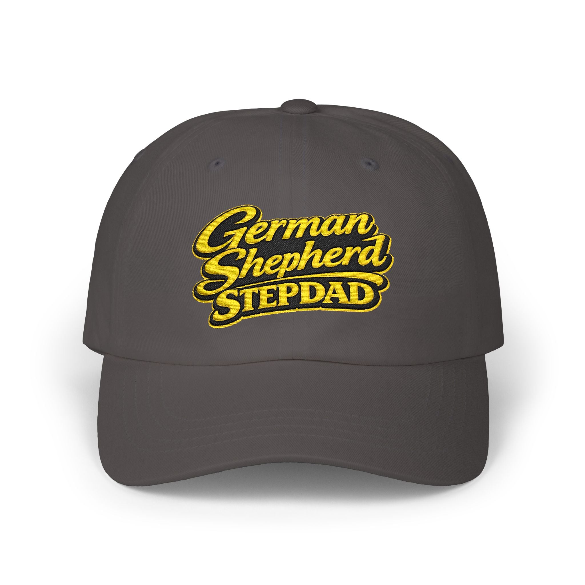 German Shepherd Stepdad Dad Cap — Embroidered Baseball Hat for Dog Lovers