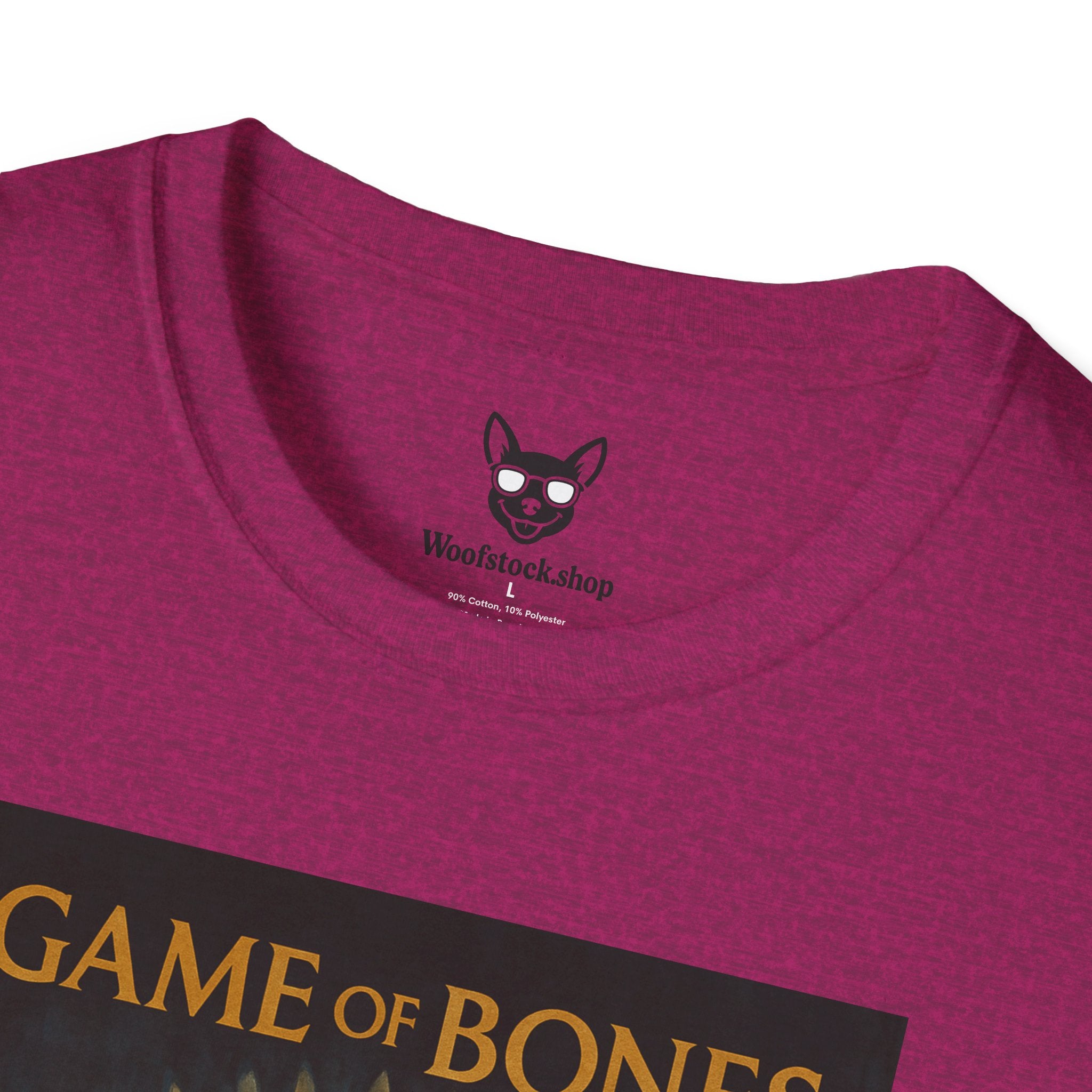 Game of Thrones TV Poster Dog Parody Unisex Softstyle T-Shirt -- Funny Dog Tee for TV and Dog Lovers