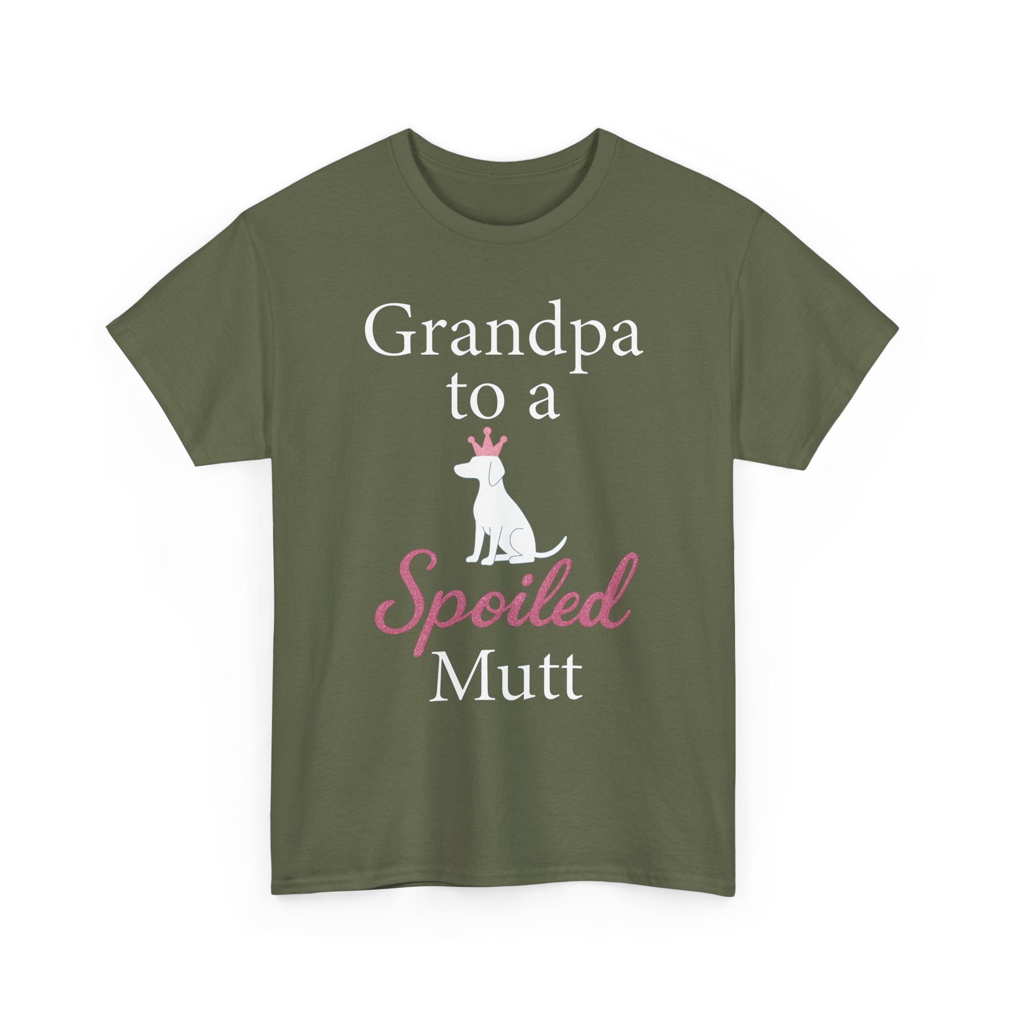 Grandpa to a Spoiled Mutt T-Shirt — Funny Shirt for Dog Lovers