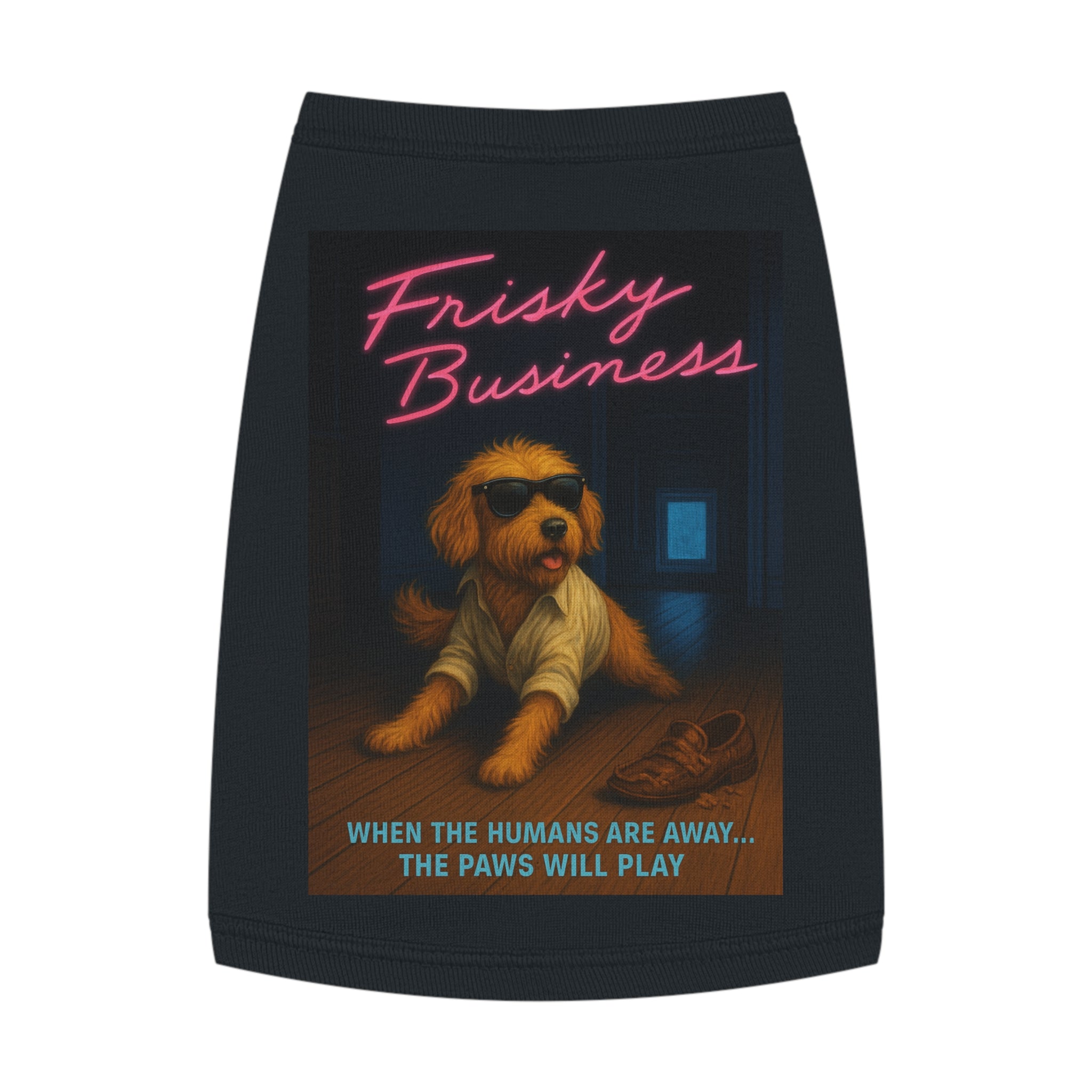 Frisky Business Pet Tank Top-- Funny Parody Shirt for Dog Lovers