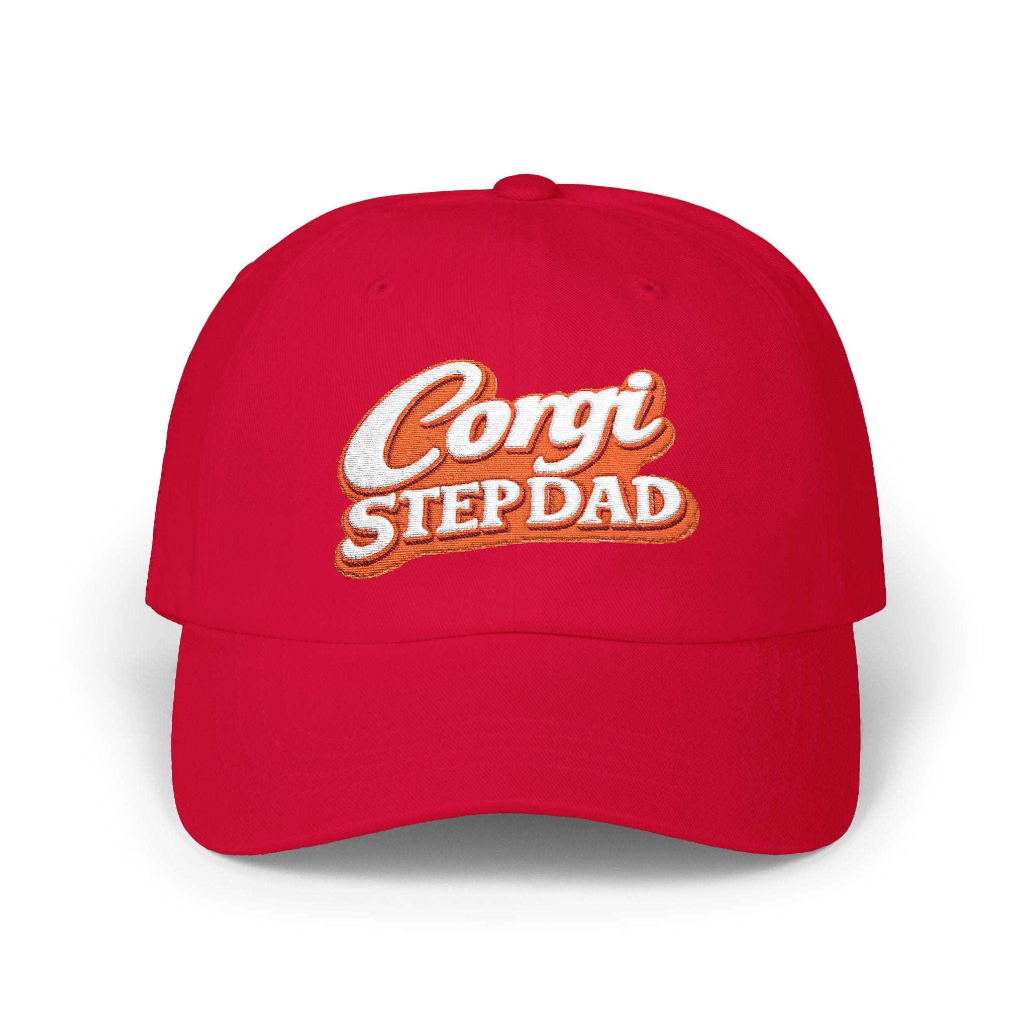 Corgi Stepdad Dad Cap — Embroidered Baseball Hat for Dog Lovers