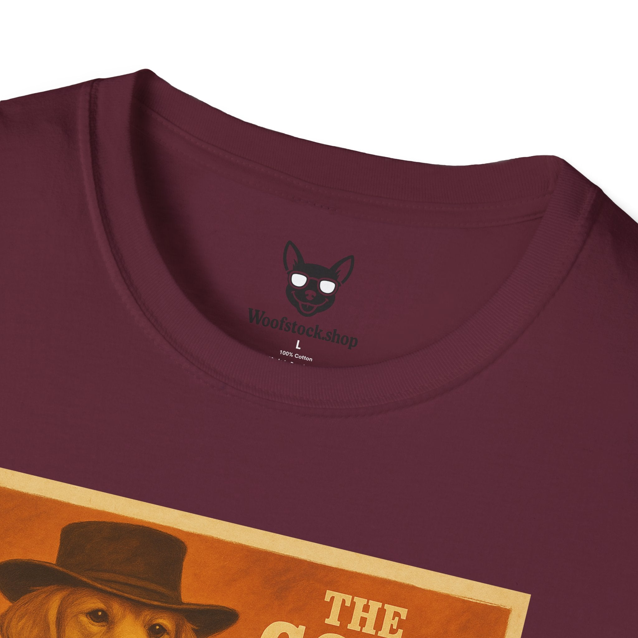 The Good, The Bad, & The Ugly Movie Poster Dog Parody Unisex Softstyle T-Shirt – Funny Movie Tee for Film and Dog Lovers