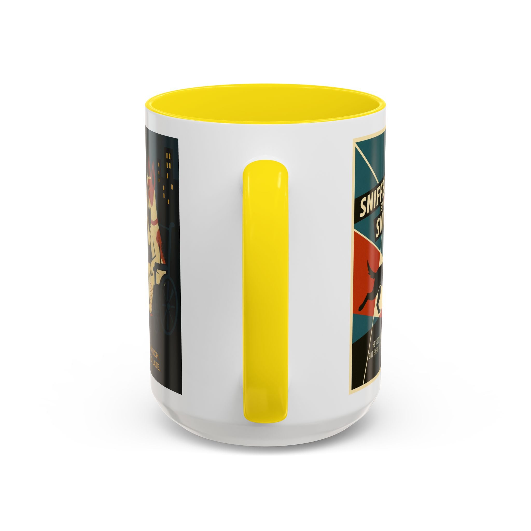 Alfred Hitchock Dog Parody Mug – Funny Gift for Classic Movie Lovers