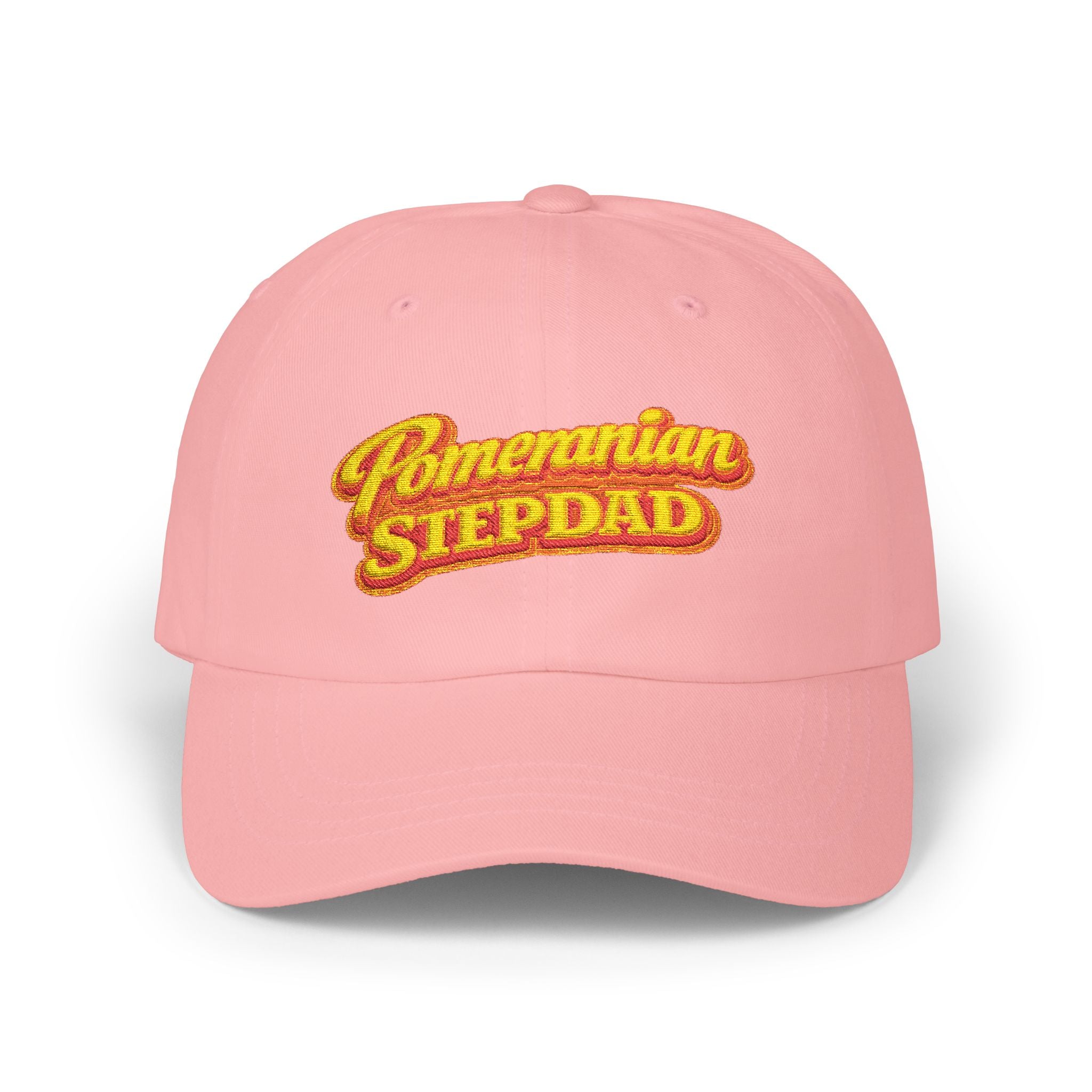 Pomeranian Stepdad Dad Cap — Embroidered Baseball Hat for Dog Lovers