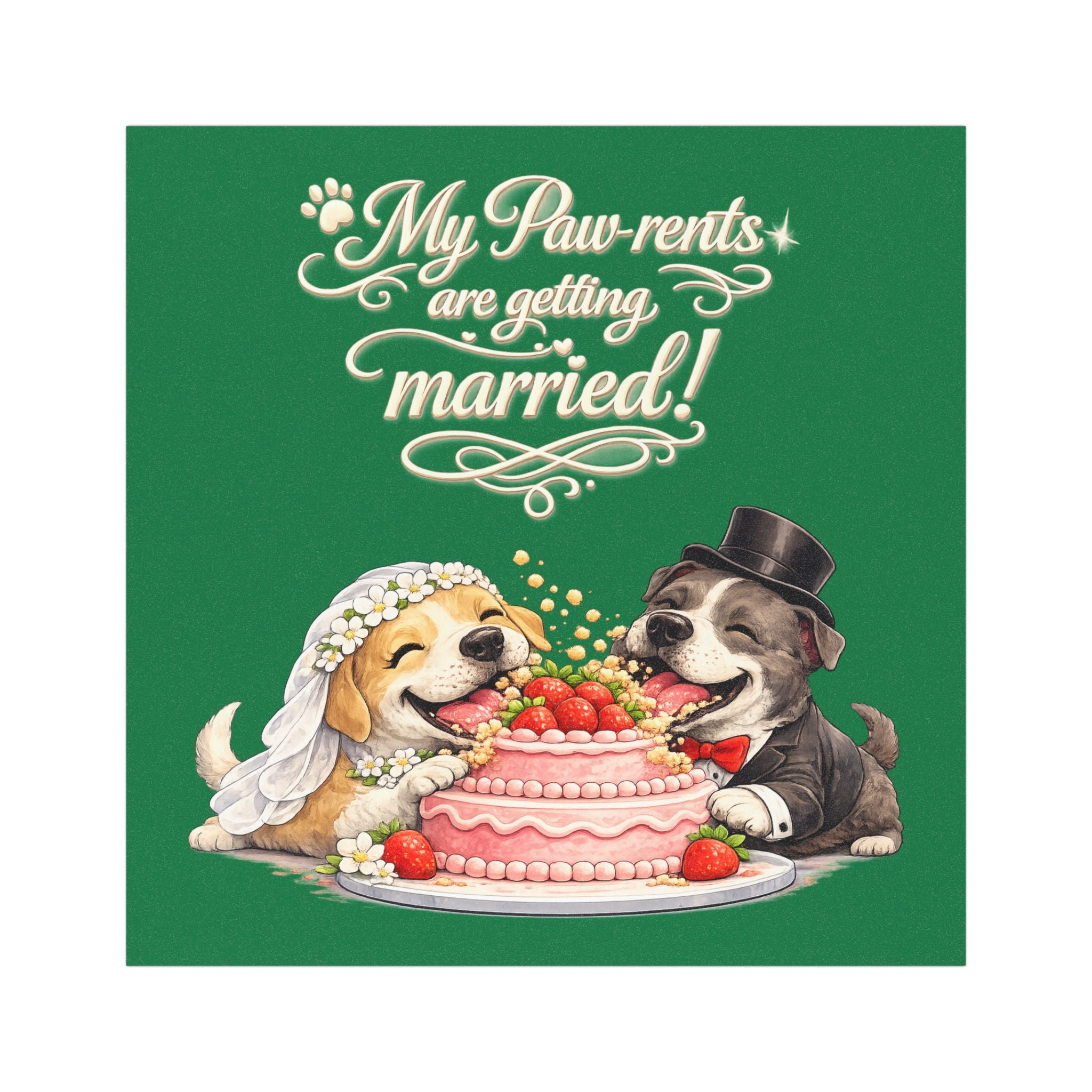 My Paw-rents Are Getting Married! Pit bull Wedding Car Magnet