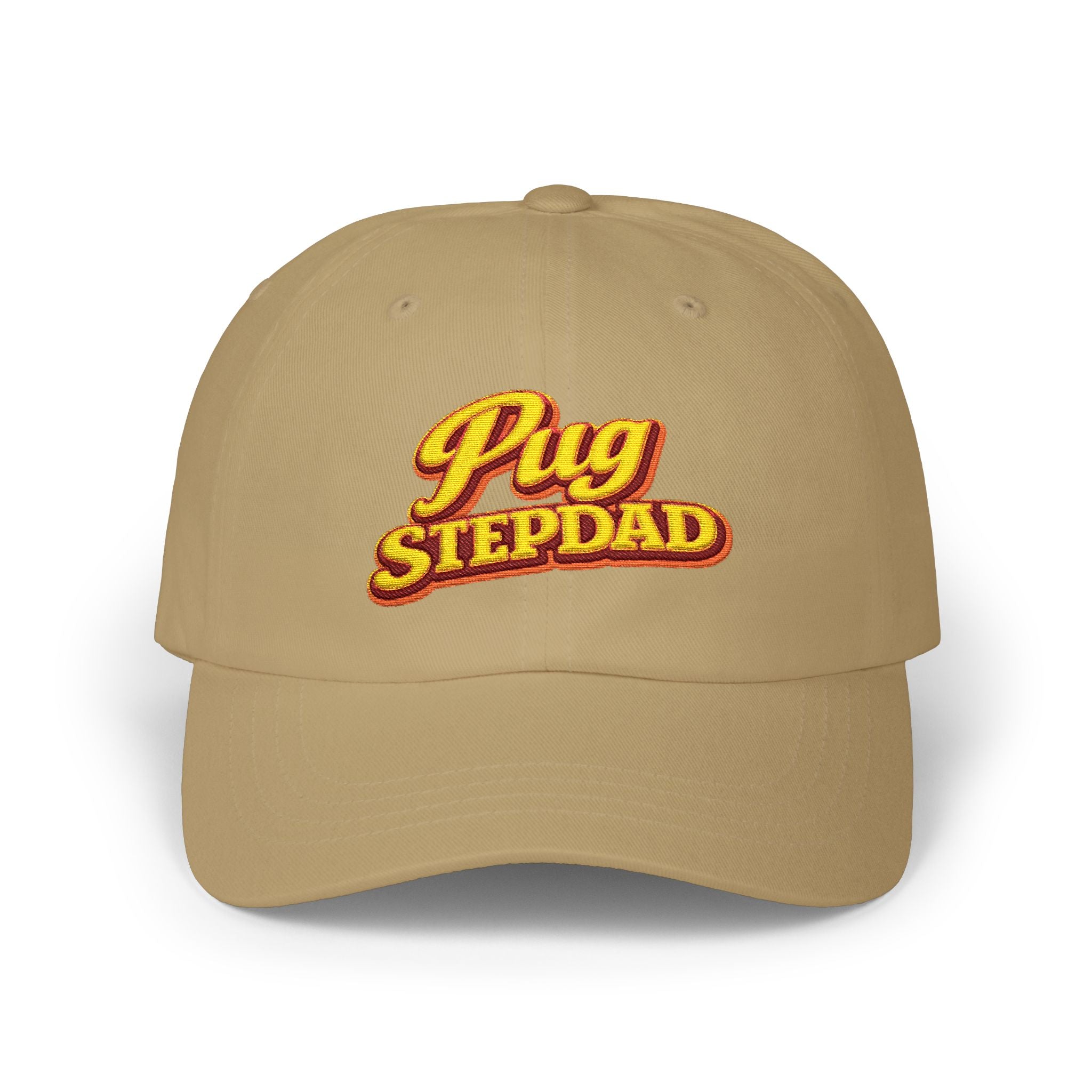 Pug Stepdad Dad Cap — Embroidered Baseball Hat for Dog Lovers