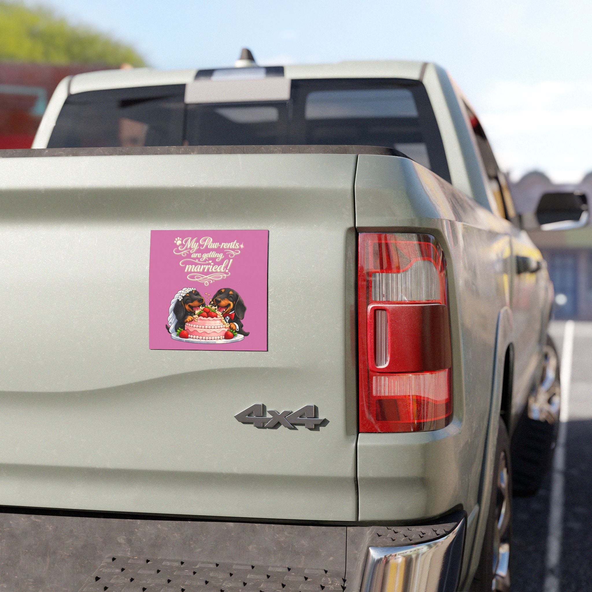 My Paw-rents Are Getting Married! Dachshund Wedding Car Magnet