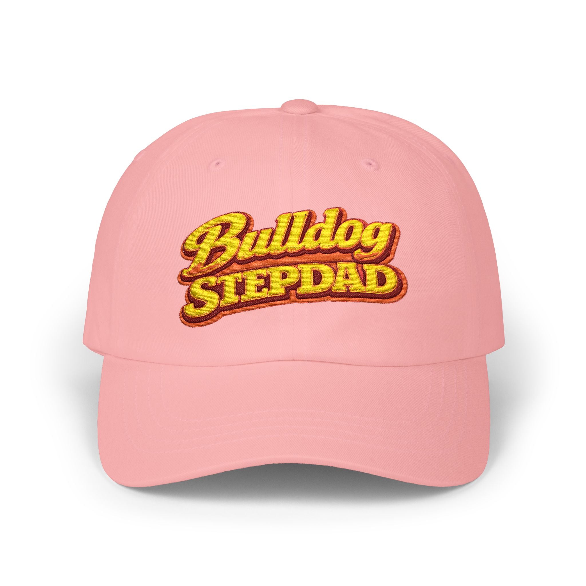 Bulldog Stepdad Dad Cap — Embroidered Baseball Hat for Dog Lovers