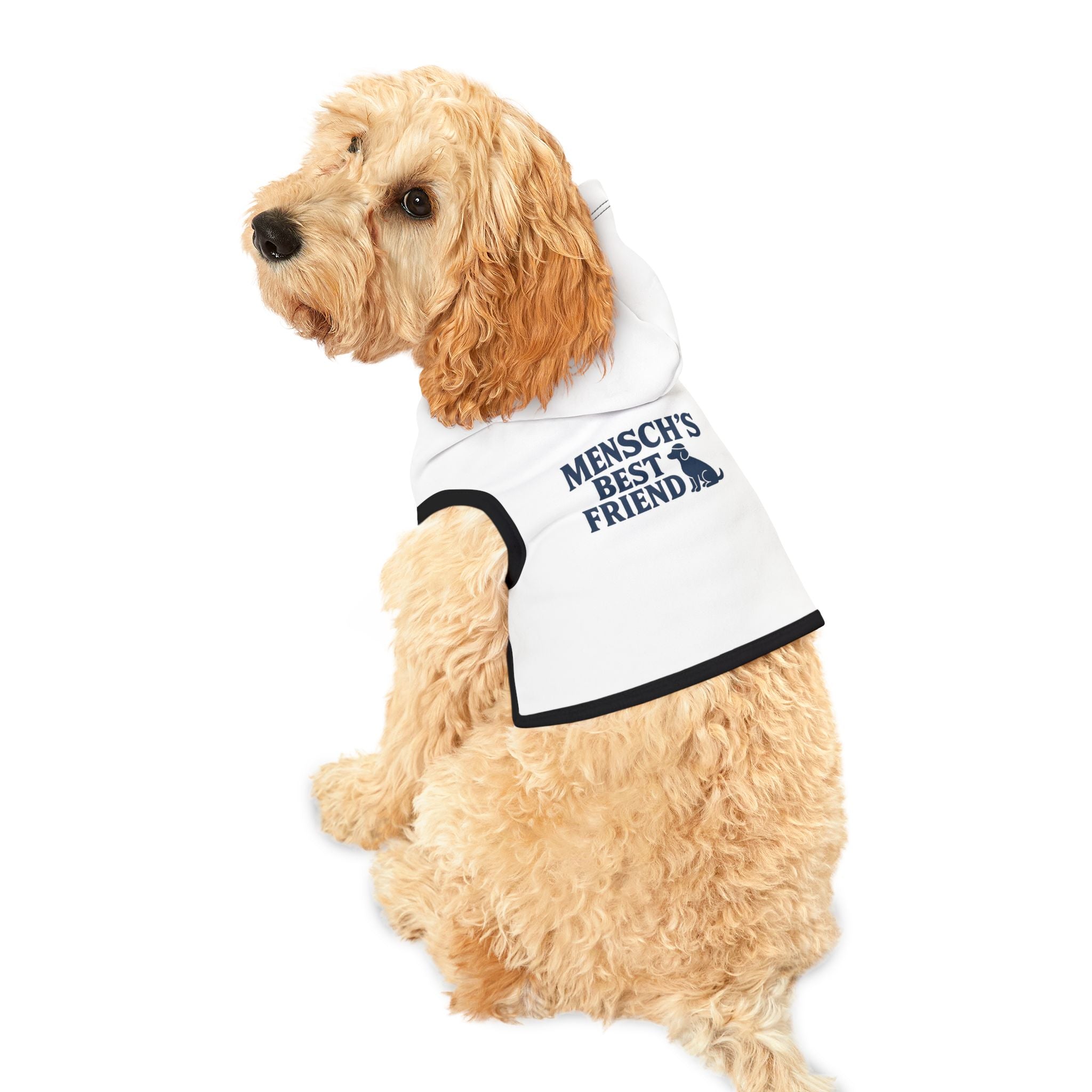 Mensch's Best Friend Dog Hoodie -- Funny Dog Hannukah Apparel