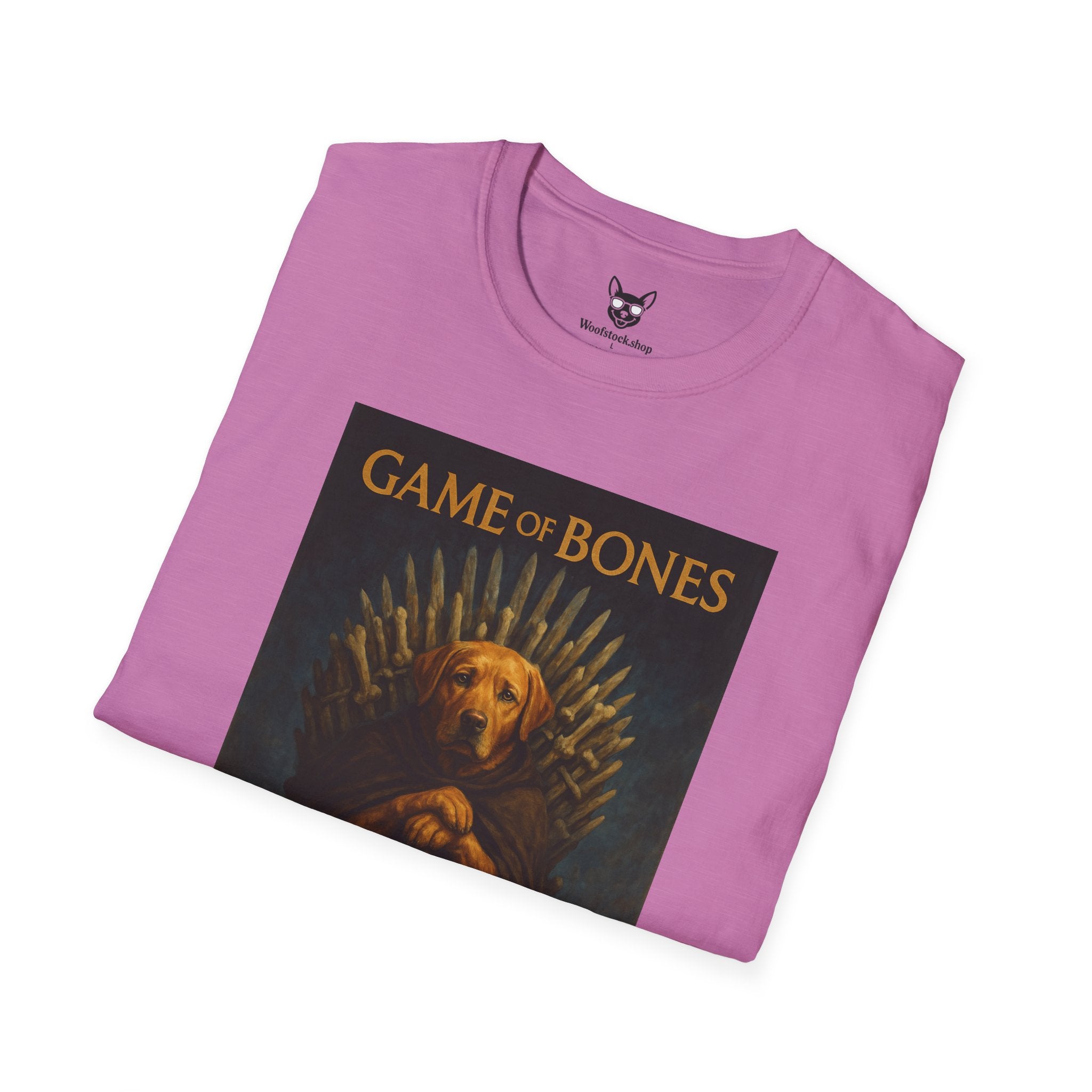 Game of Thrones TV Poster Dog Parody Unisex Softstyle T-Shirt -- Funny Dog Tee for TV and Dog Lovers