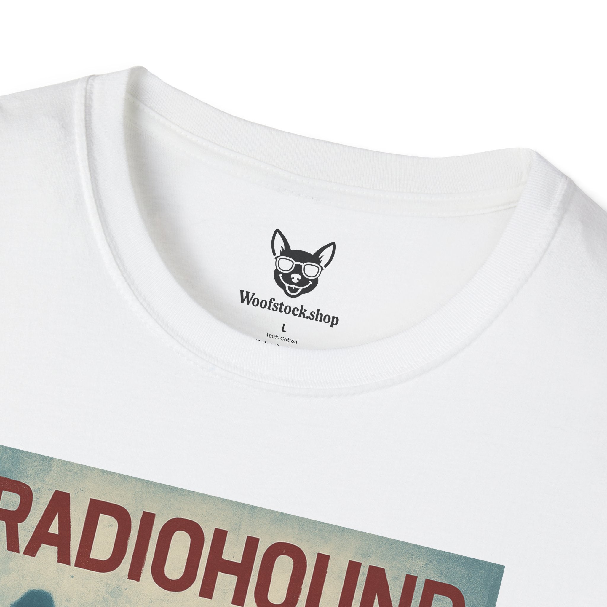 Radiohead Concert Poster Dog Parody Unisex Softstyle T-Shirt -- Funny Rock Tee for Music and Dog Lovers