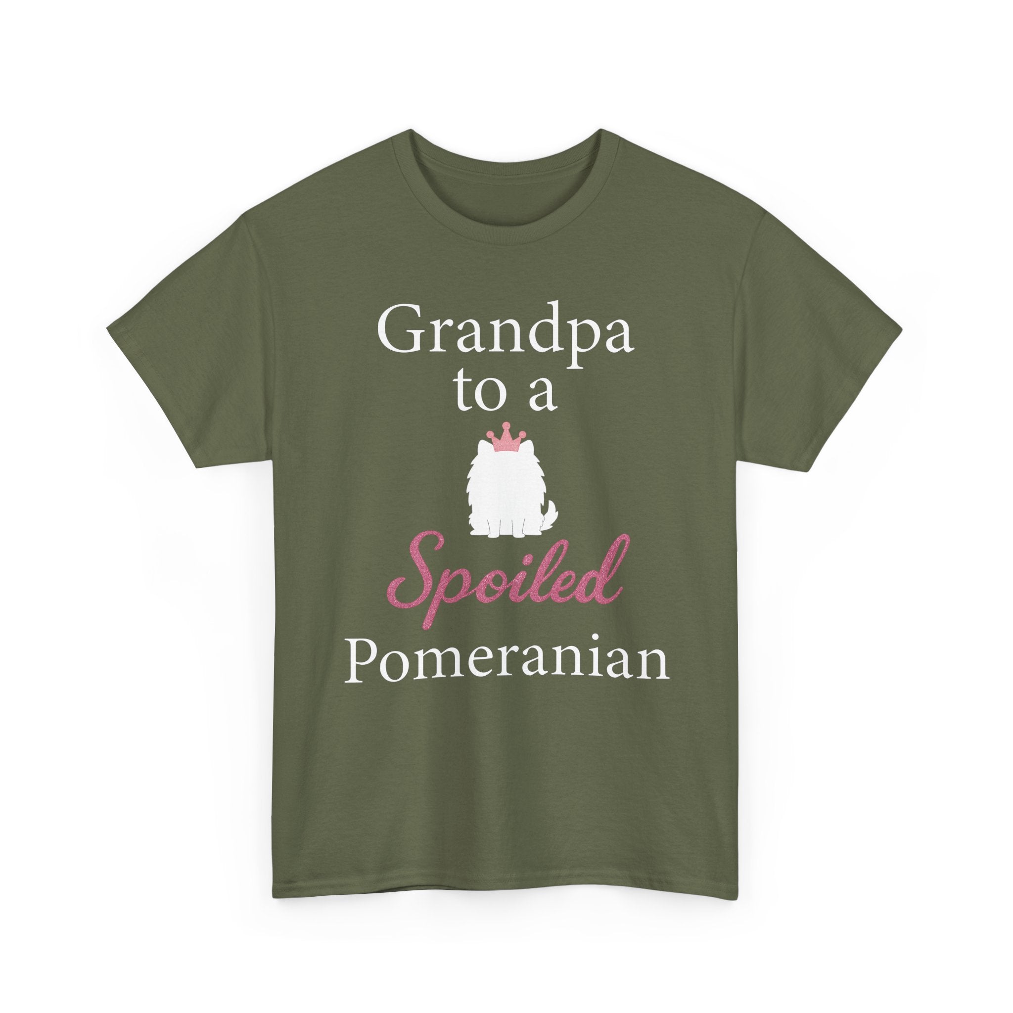 Grandpa to a Spoiled Pomeranian T-Shirt — Funny Shirt for Dog Lovers