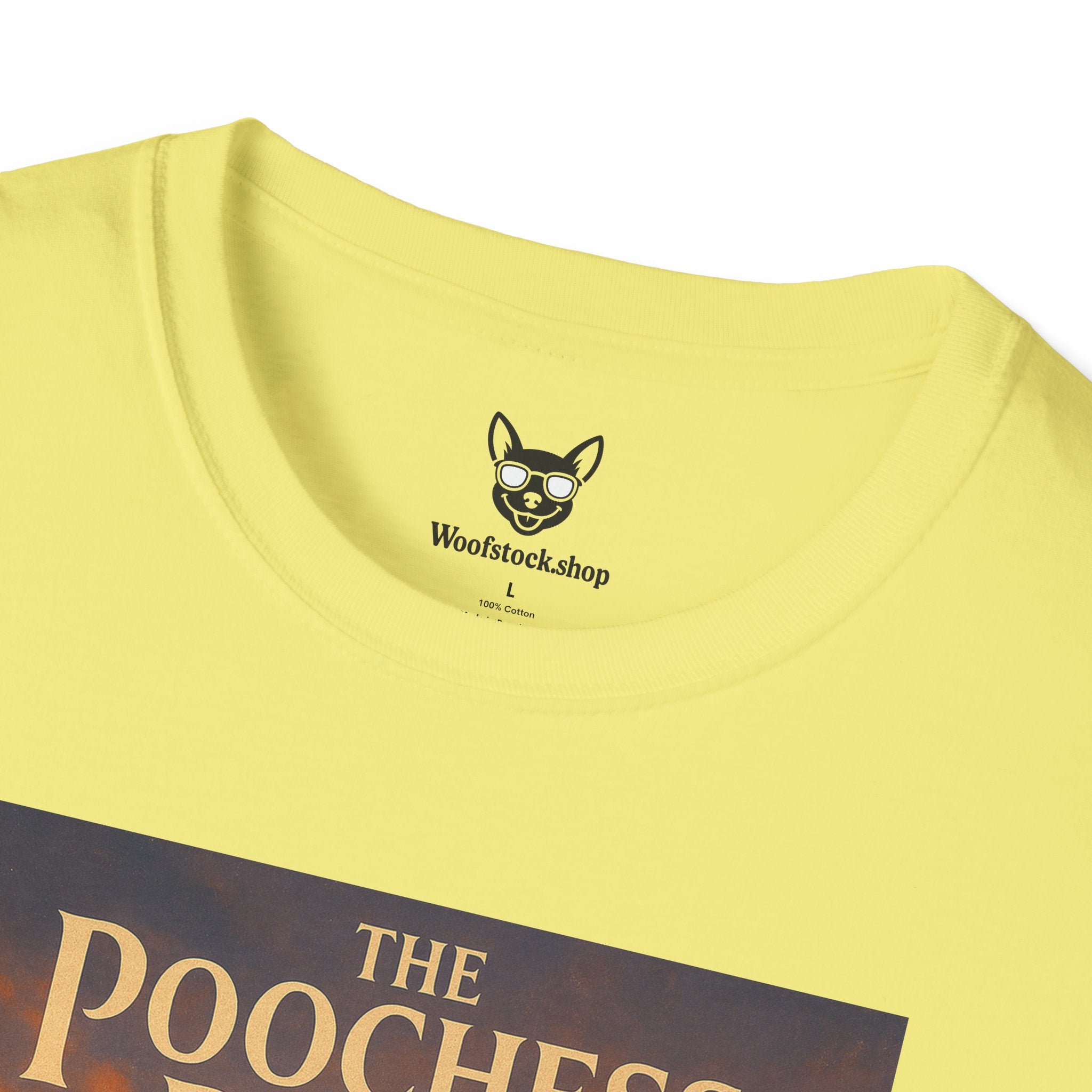 The Princess Bride Poster Dog Parody Unisex Softstyle T-Shirt -- Funny Audrey Hepburn Movie Tee for Film and Dog Lovers