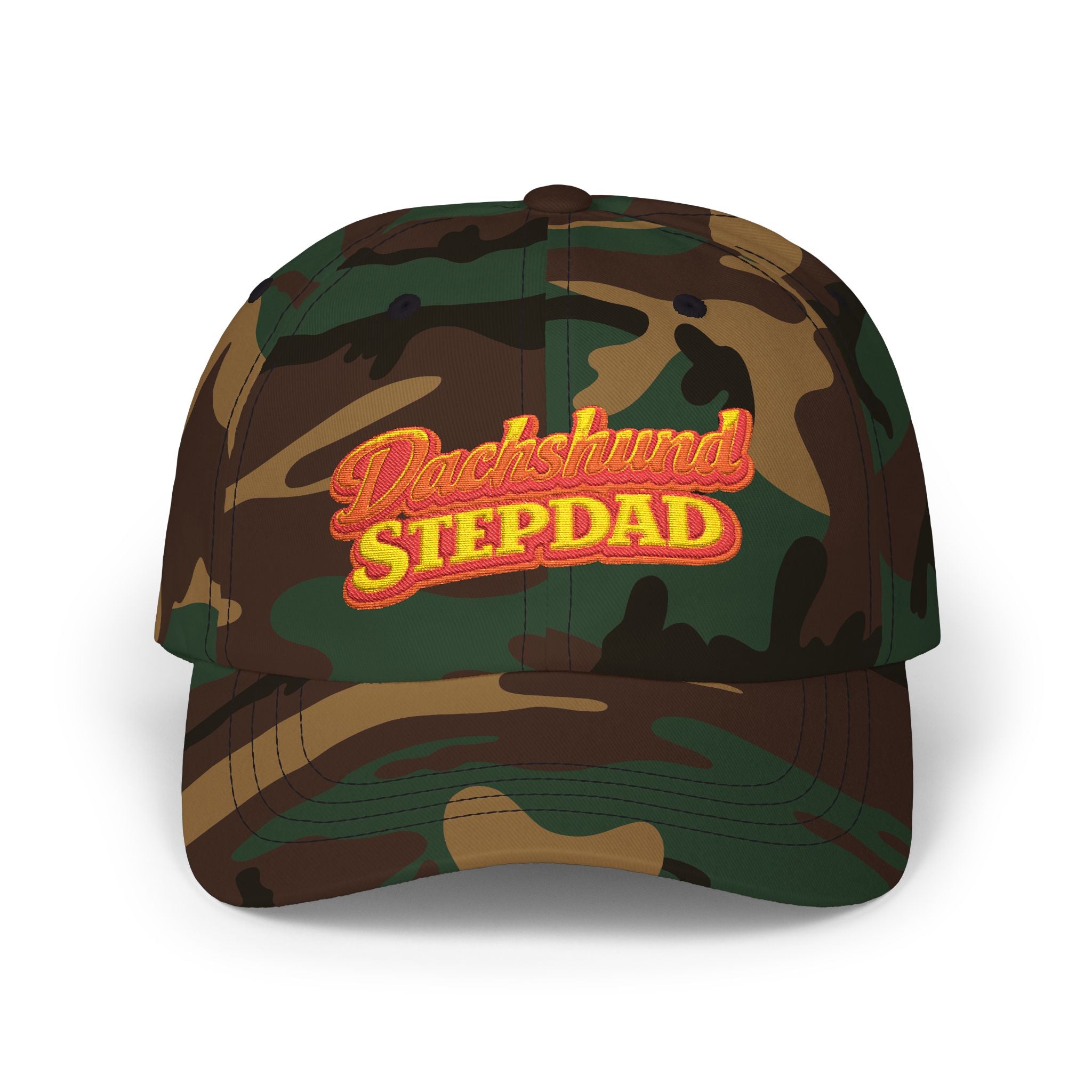 Dachshund Stepdad Dad Cap — Embroidered Baseball Hat for Dog Lovers