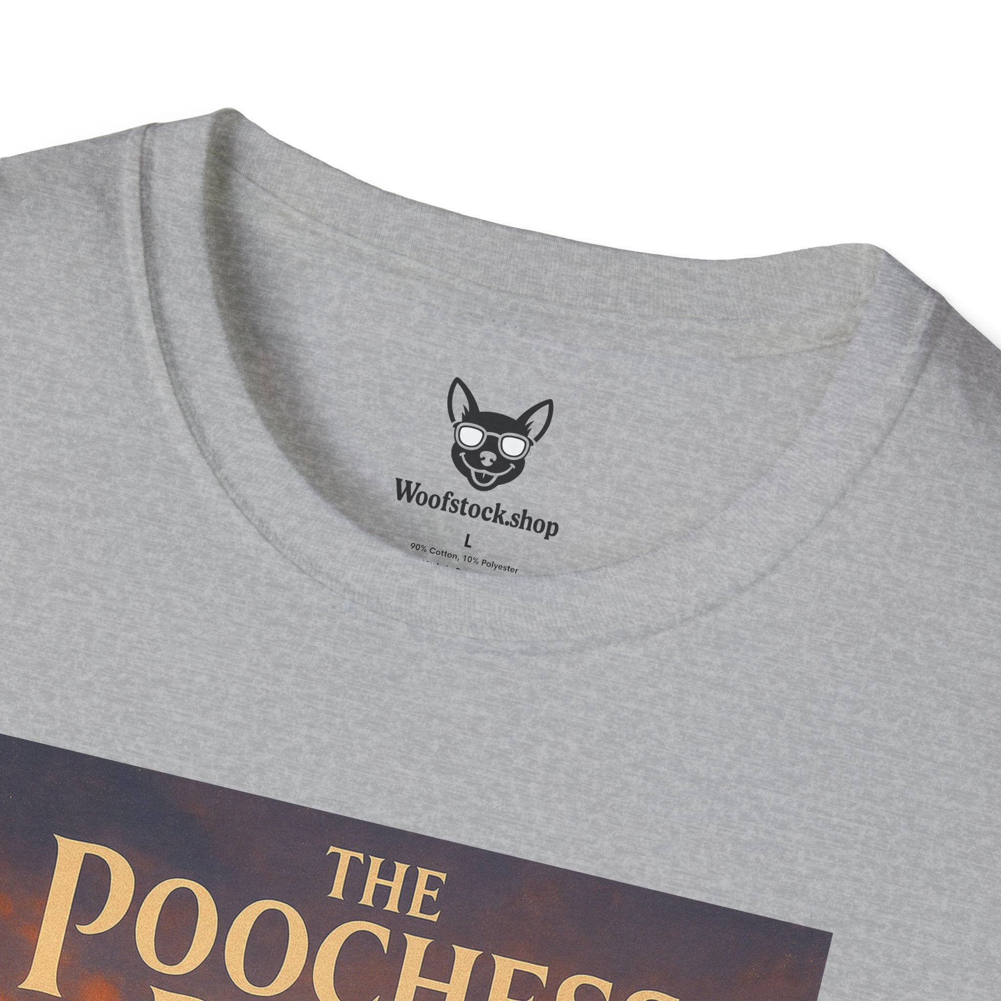 The Princess Bride Poster Dog Parody Unisex Softstyle T-Shirt -- Funny Audrey Hepburn Movie Tee for Film and Dog Lovers