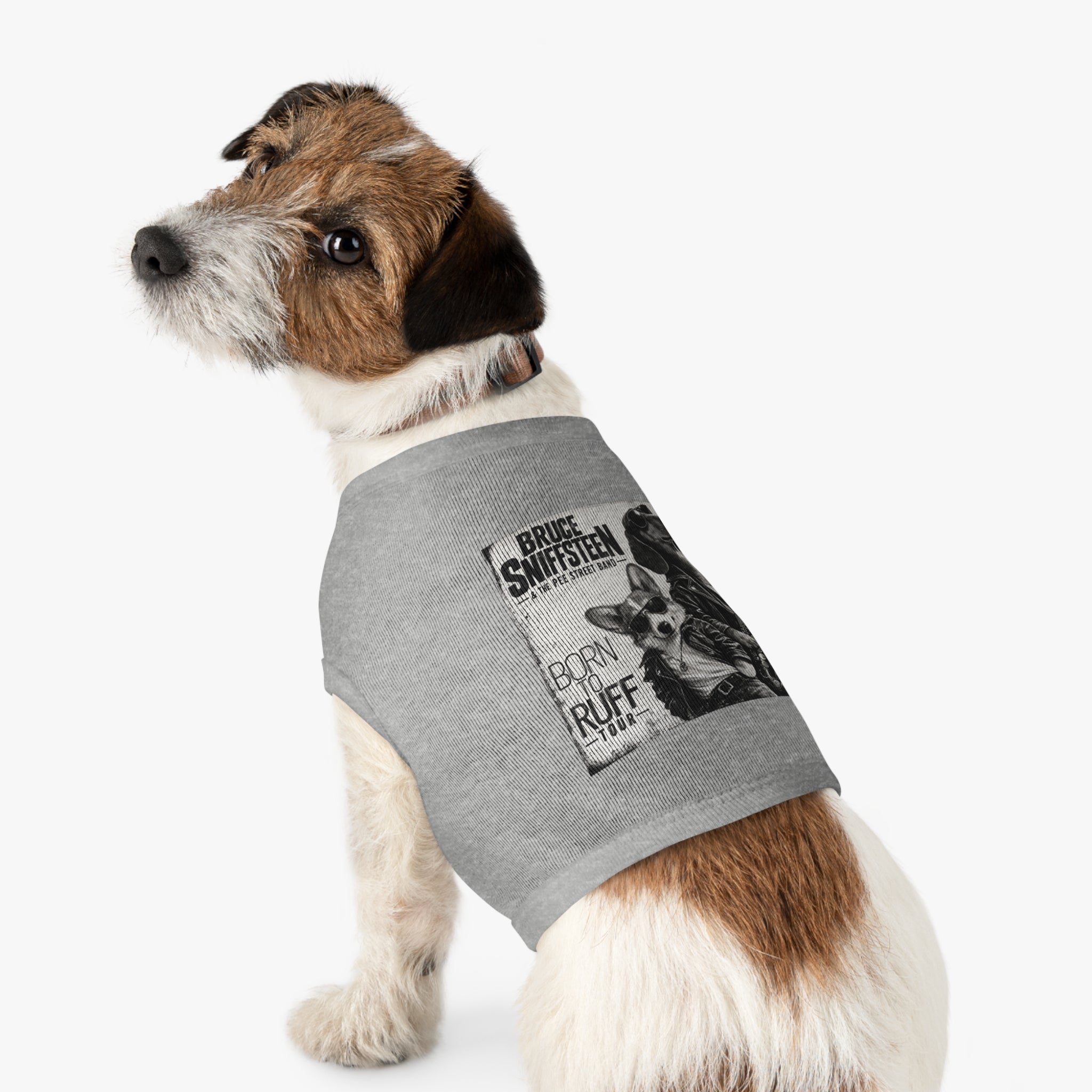 Bruce Sniffsteen Pet Tank Top -- Funny Bruce Springsteen 2026 Tour Shirt Parody