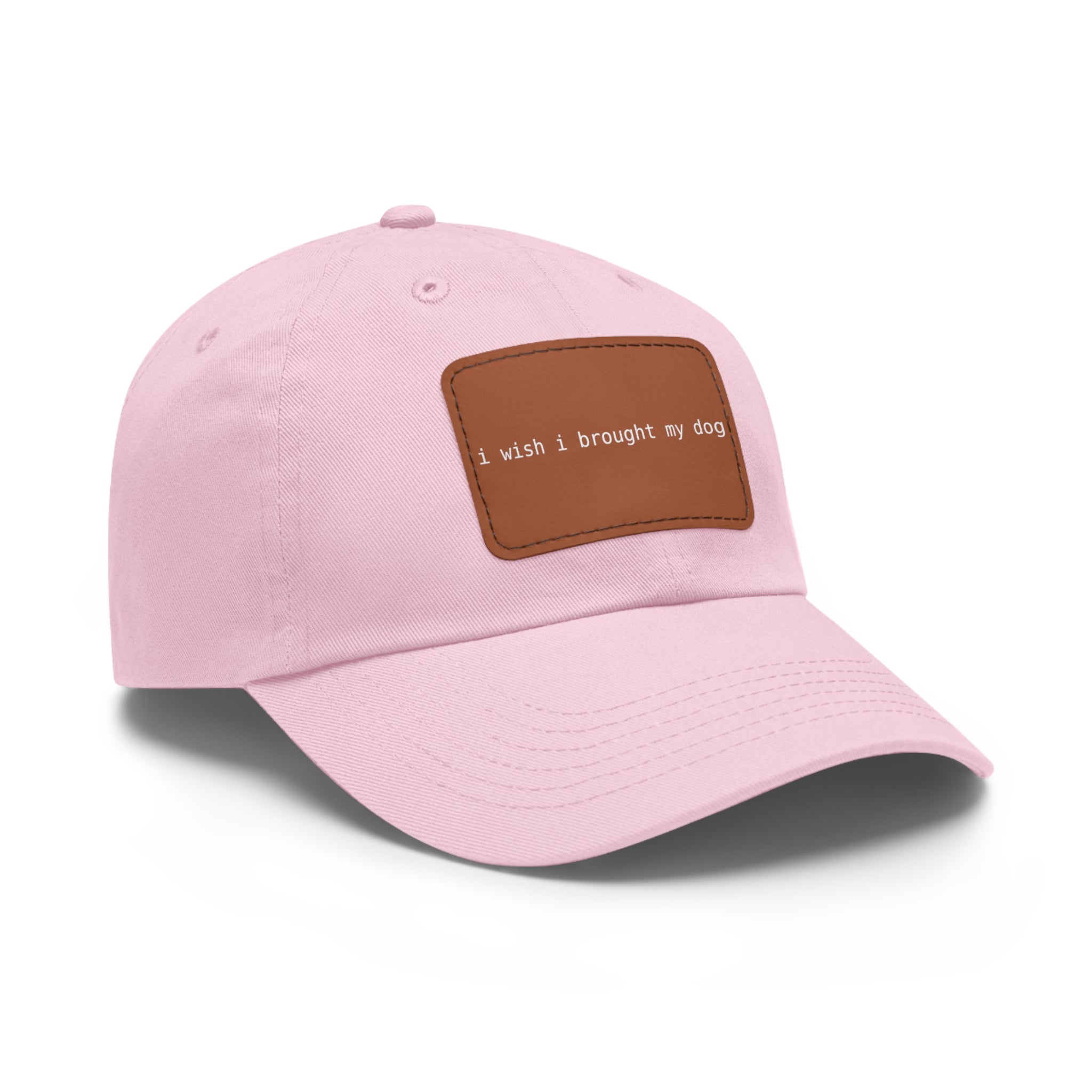 I Wish I Brought My Dog Hat with Patch (Rectangle) -- Funny Hat for Dog Lovers