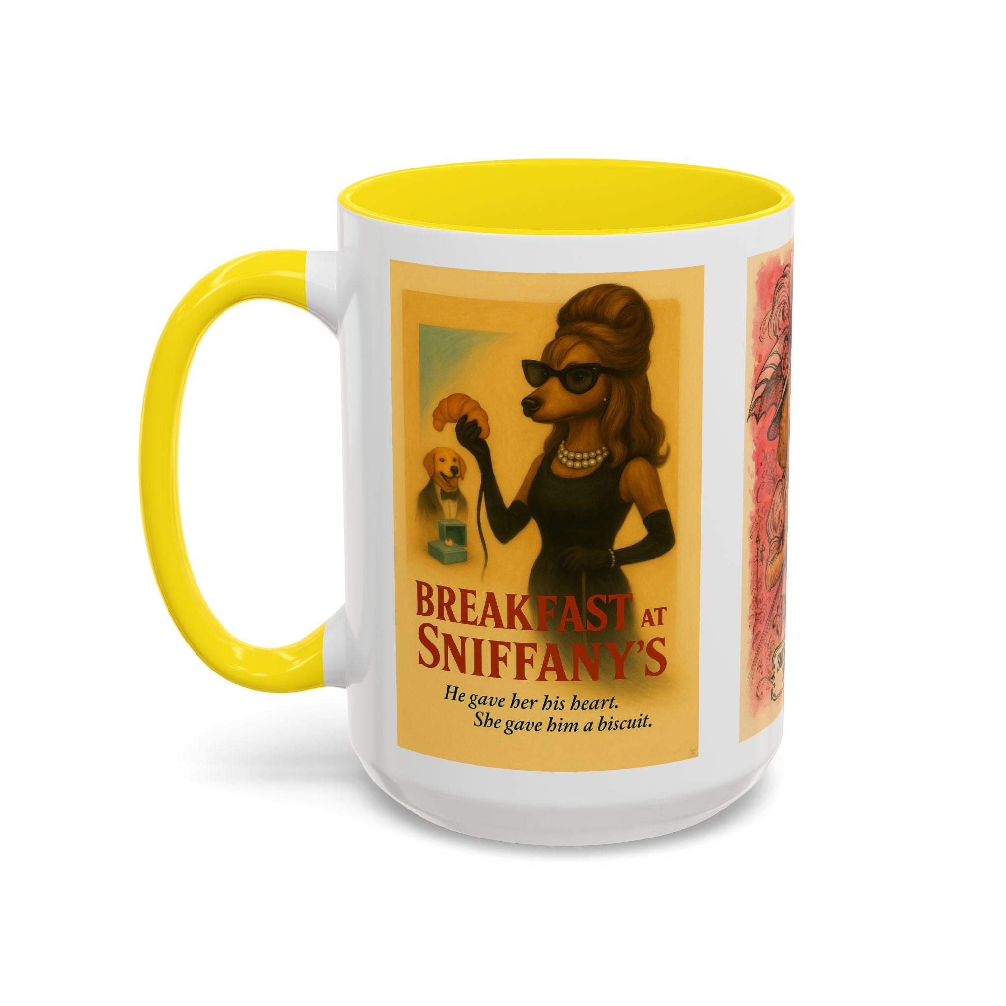 Audrey Hepburn Dog Parody Mug – Funny Gift for Classic Movie Lovers