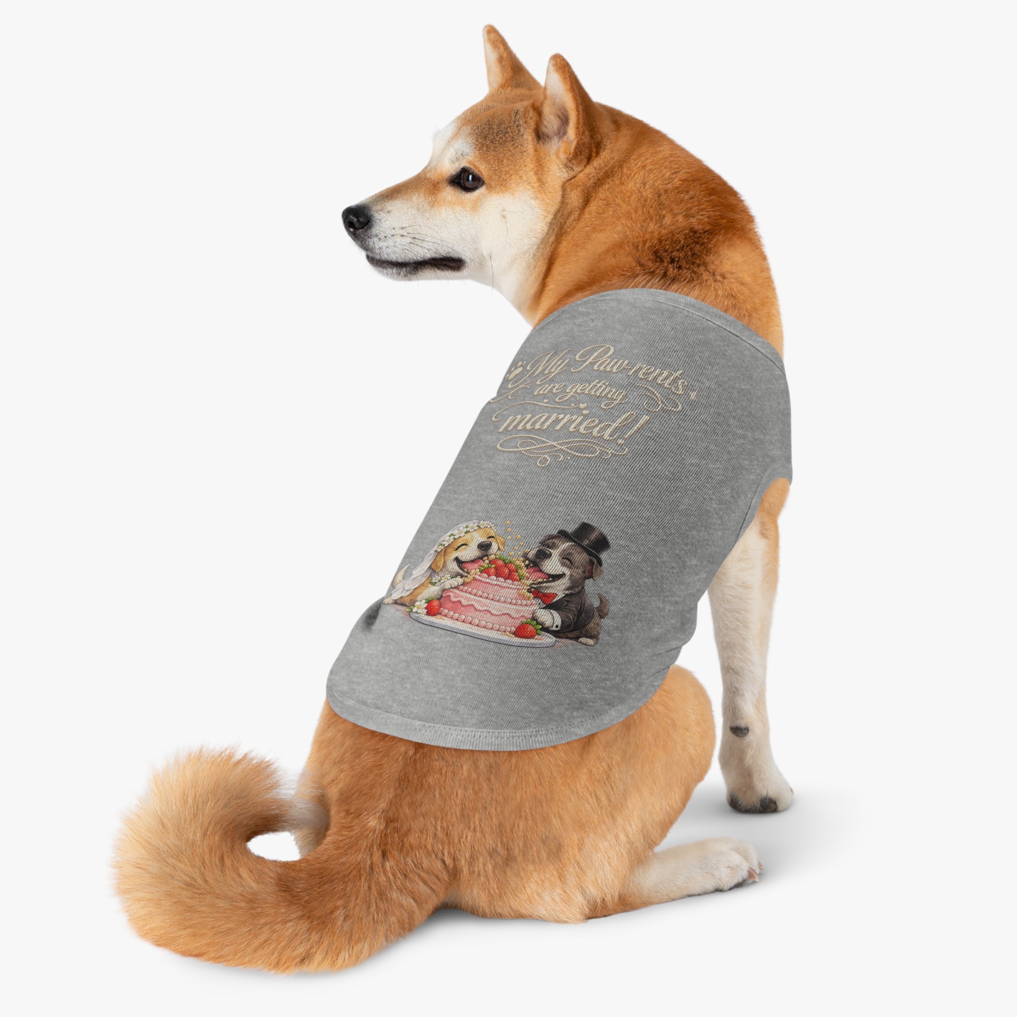 Engagement Gift for Dog Lovers -- My Pawrents Are Getting Married Dog Shirt Wedding Gift (Pit bull)