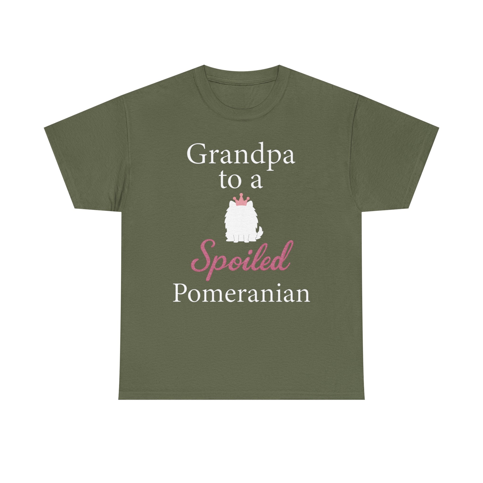 Grandpa to a Spoiled Pomeranian T-Shirt — Funny Shirt for Dog Lovers