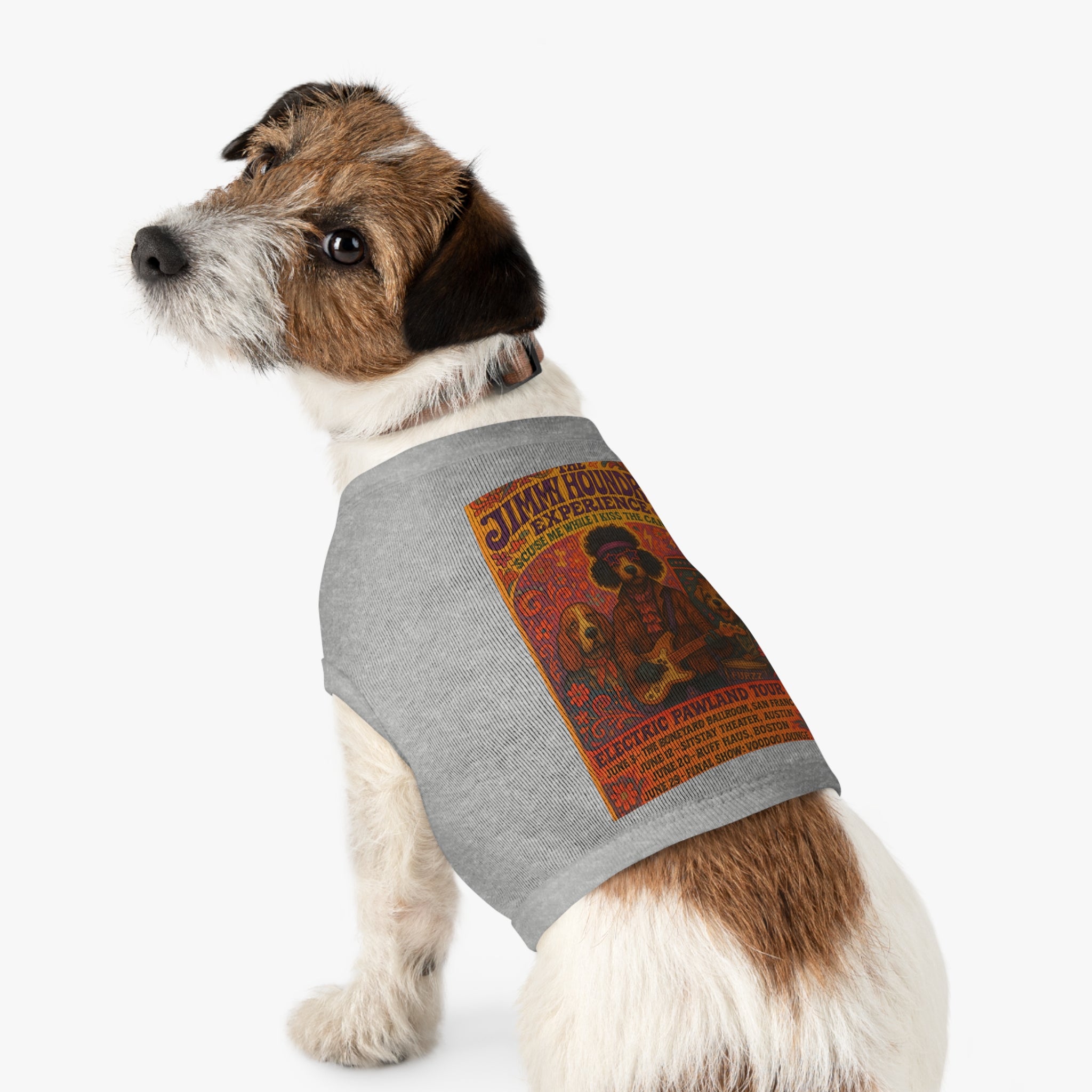 Jimi Houndrix Pet Tank -- Funny Fleetwood Mac Parody Shirt for Dog Lovers