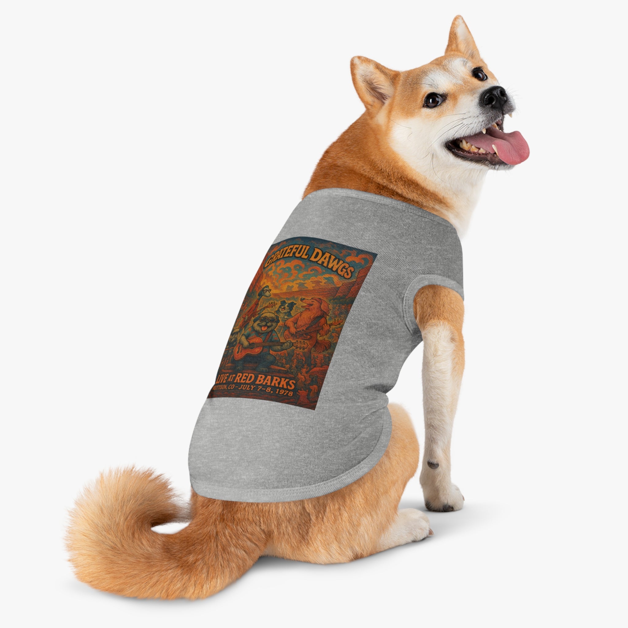 Grateful Dawgs Pet Tank Top-- Funny Parody Concert Shirt for Dog Lovers