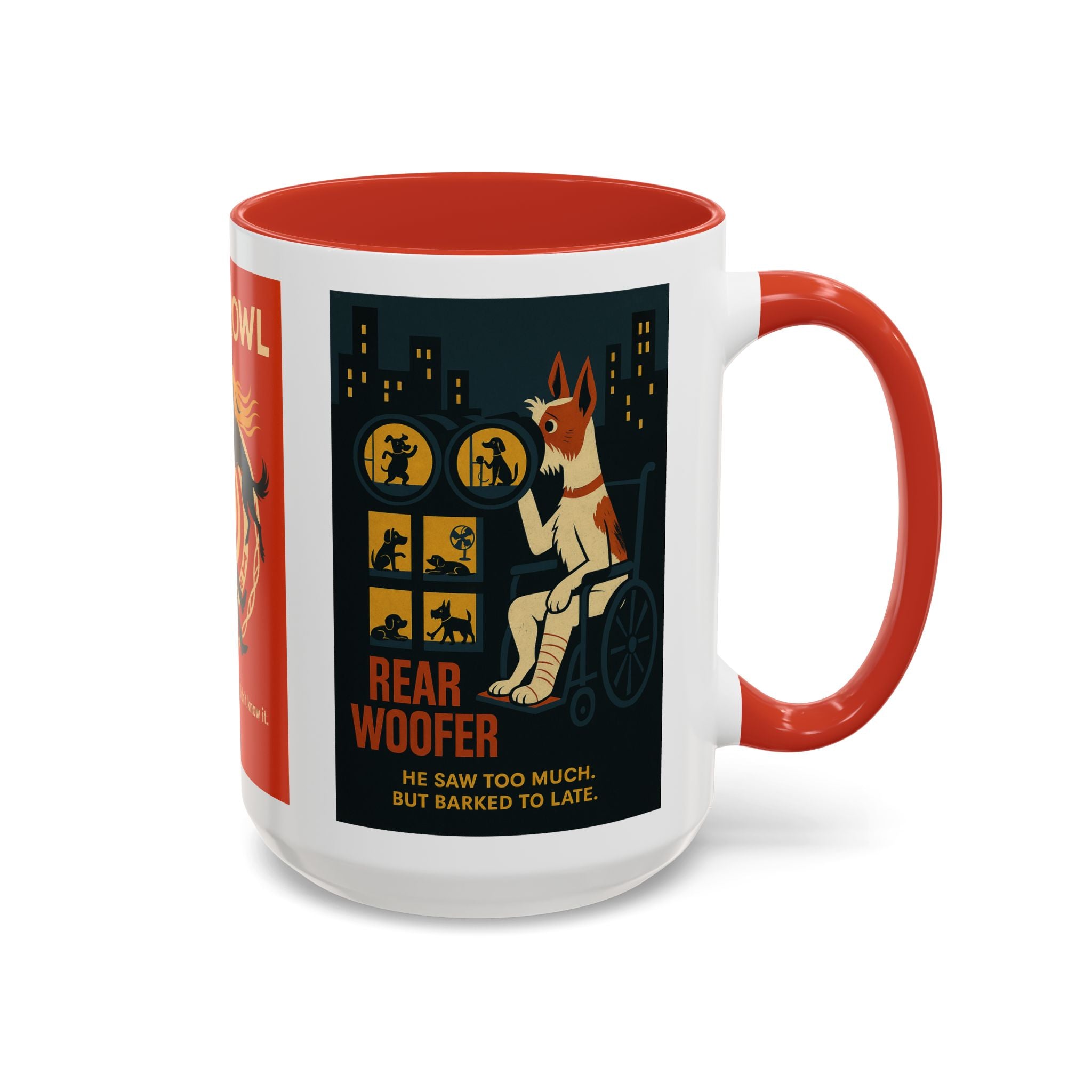 Alfred Hitchock Dog Parody Mug – Funny Gift for Classic Movie Lovers