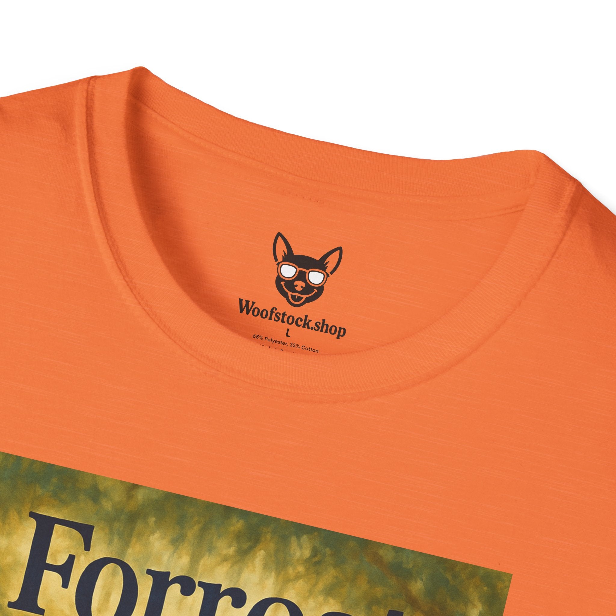 Forrest Gump Movie Poster Dog Parody Unisex Softstyle T-Shirt -- Funny Dog Movie Tee for Film and Dog Lovers