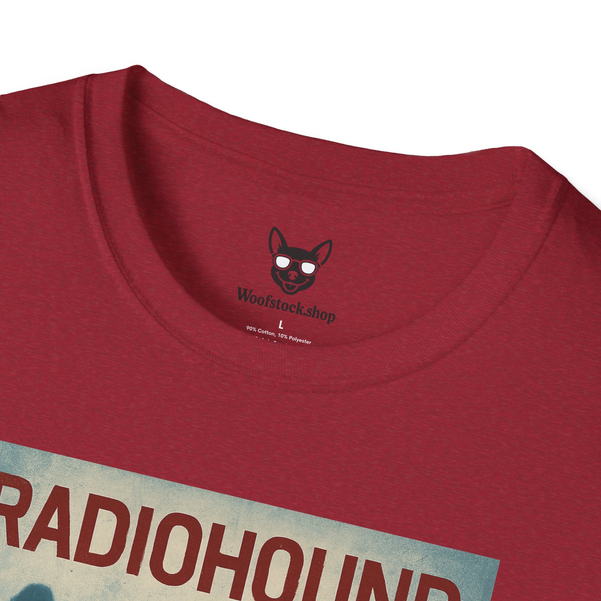 Radiohead Concert Poster Dog Parody Unisex Softstyle T-Shirt -- Funny Rock Tee for Music and Dog Lovers