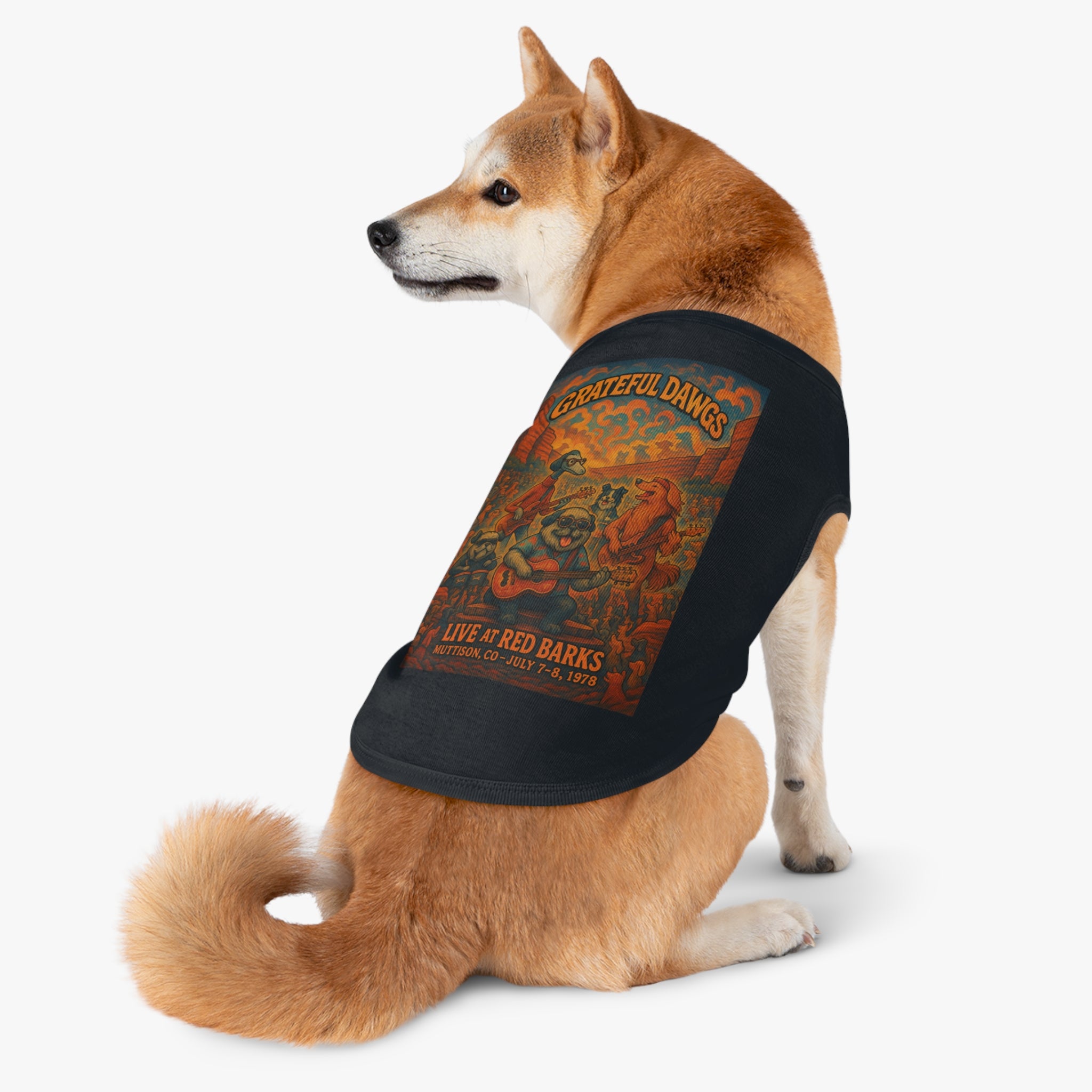 Grateful Dawgs Pet Tank Top-- Funny Parody Concert Shirt for Dog Lovers