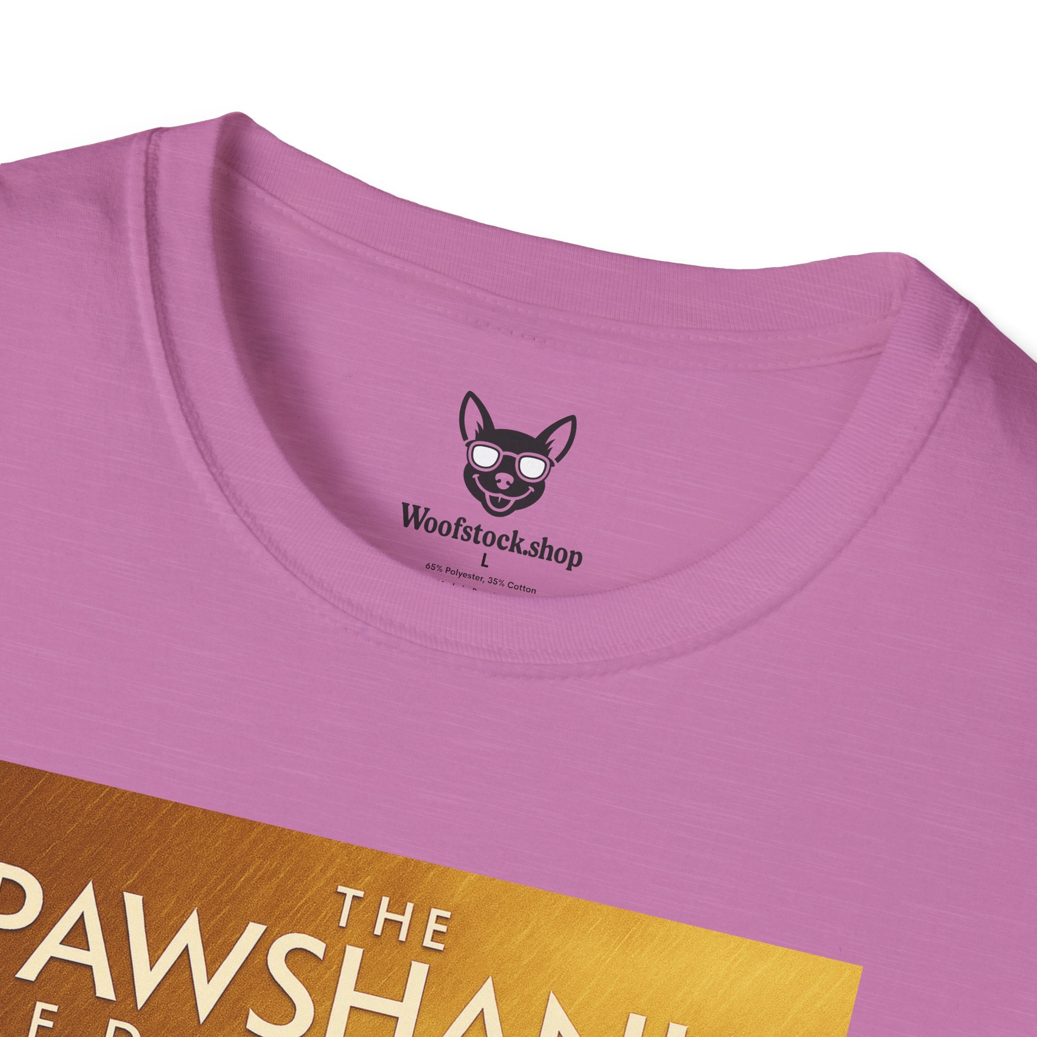 The Shawshank Redemption Movie Poster Dog Parody Unisex Softstyle T-Shirt -- Funny Dog Movie Tee for Film and Dog Lovers