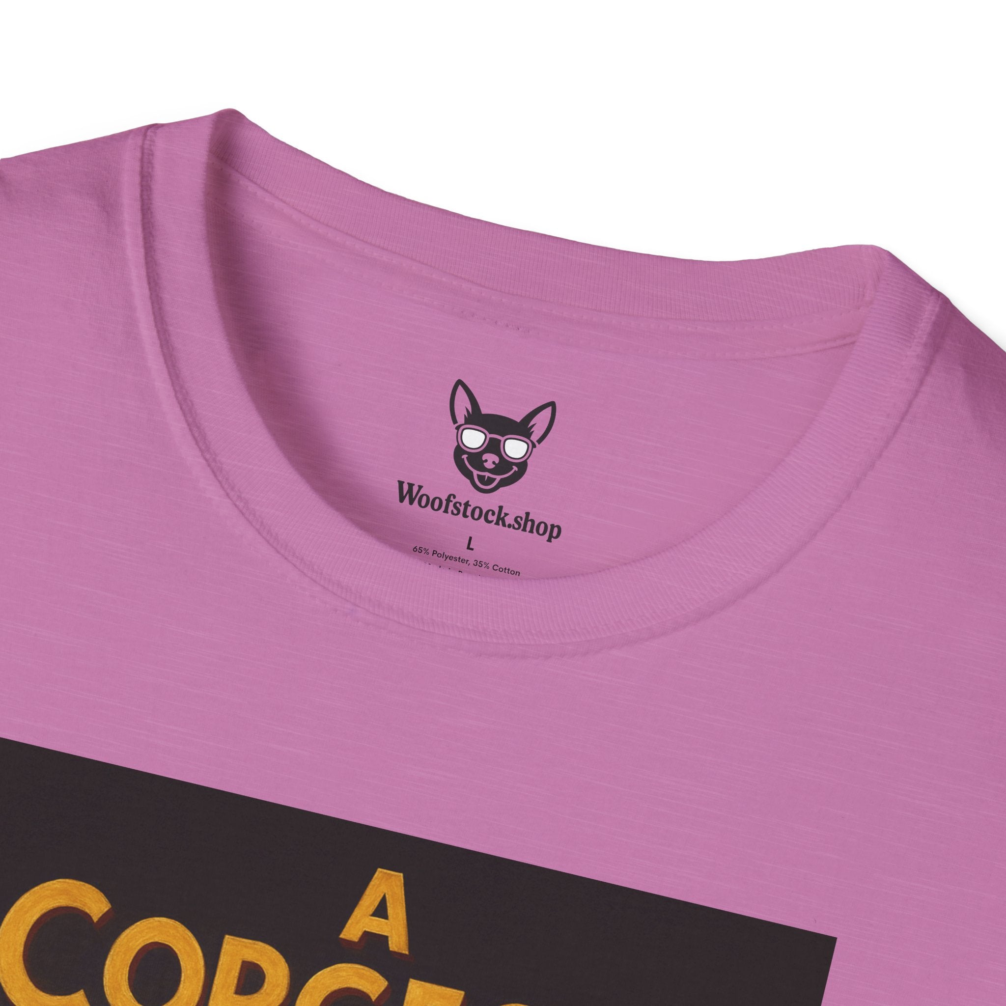 A Chorus Line Broadway Poster Dog Parody Unisex Softstyle T-Shirt -- Funny Tee for Broadway and Dog Lovers